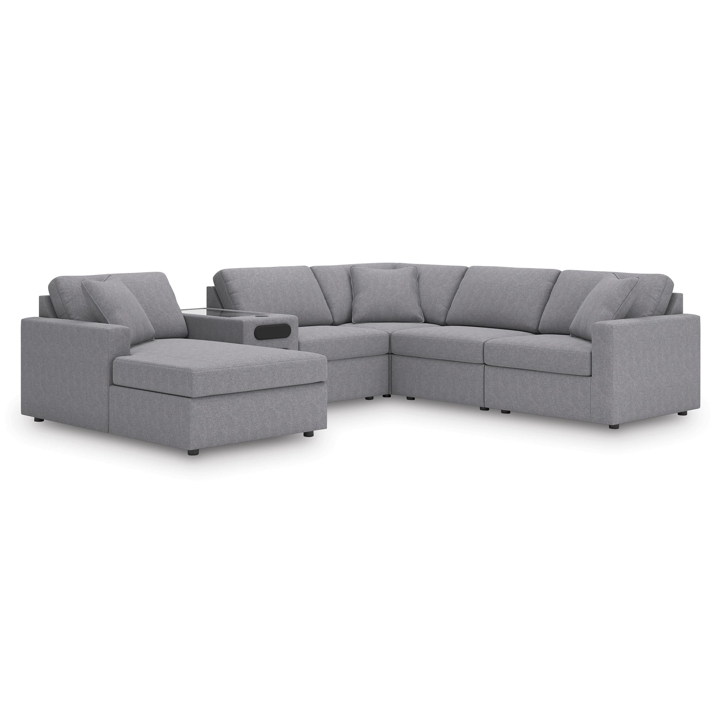  Manufacturer Color_Granite --  Modmax 92104S50 6 pc Sectional with Audio System and Chaise IMAGE 1
