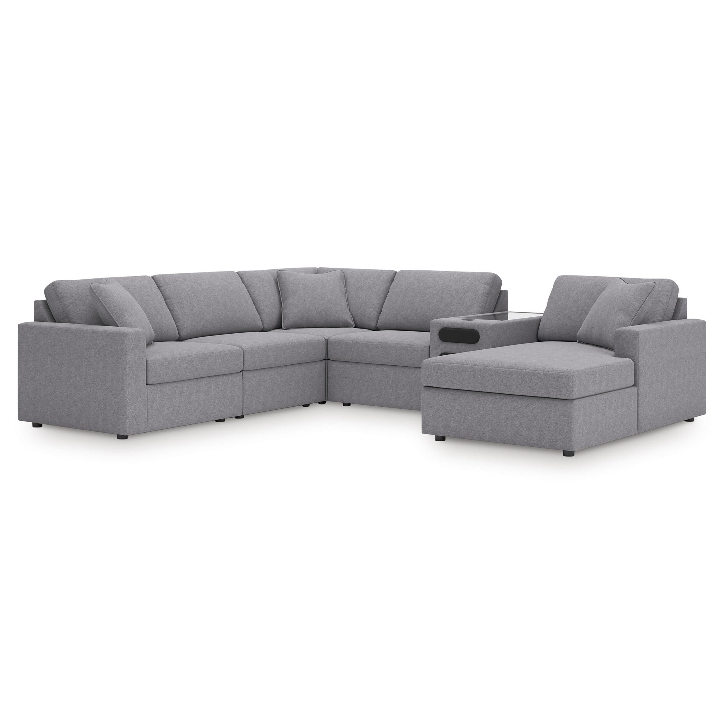  Manufacturer Color_Granite --  Modmax 92104S51 6 pc Sectional with Audio System and Chaise IMAGE 1