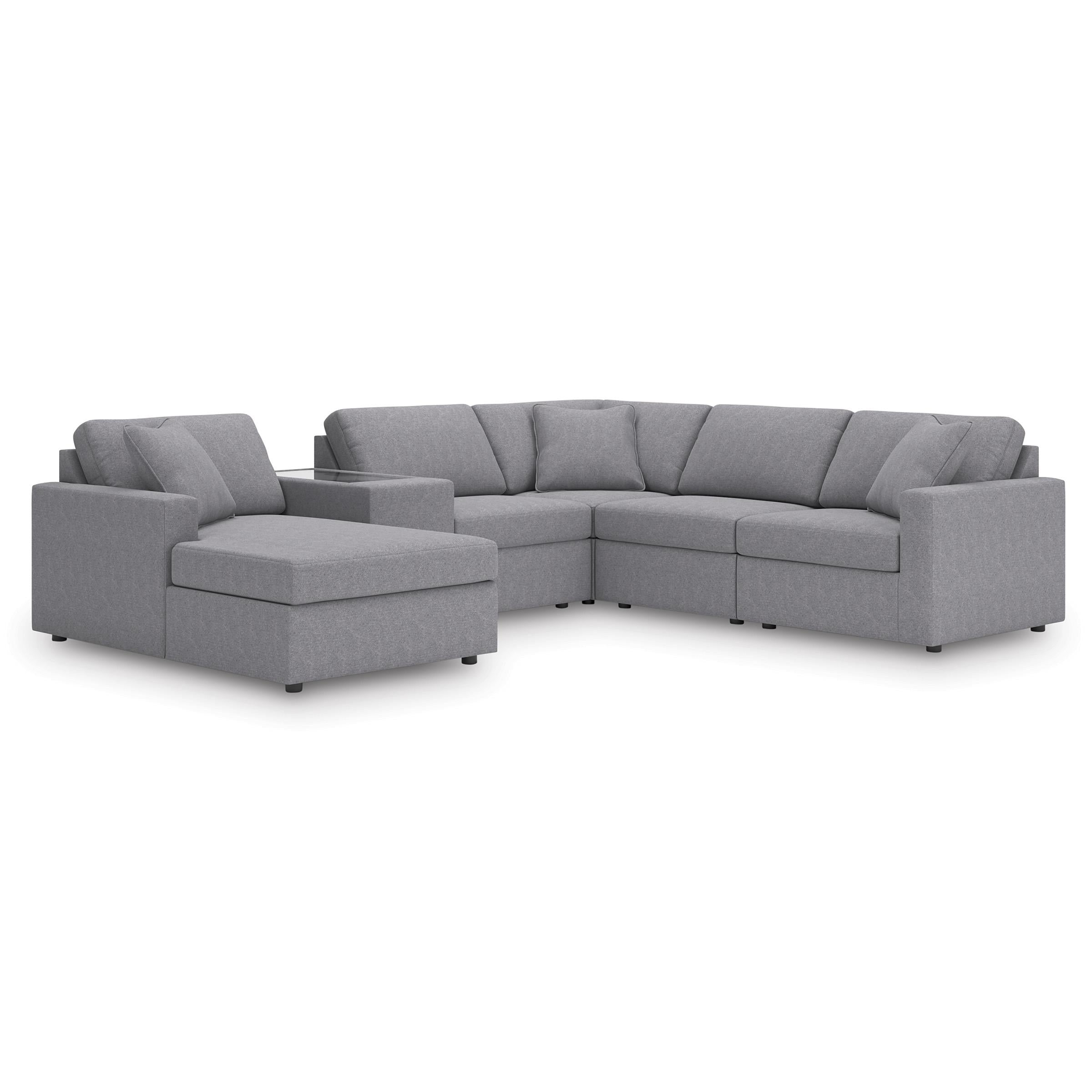  Manufacturer Color_Granite --  Modmax 92104S52 6 pc Sectional with Chaise IMAGE 1