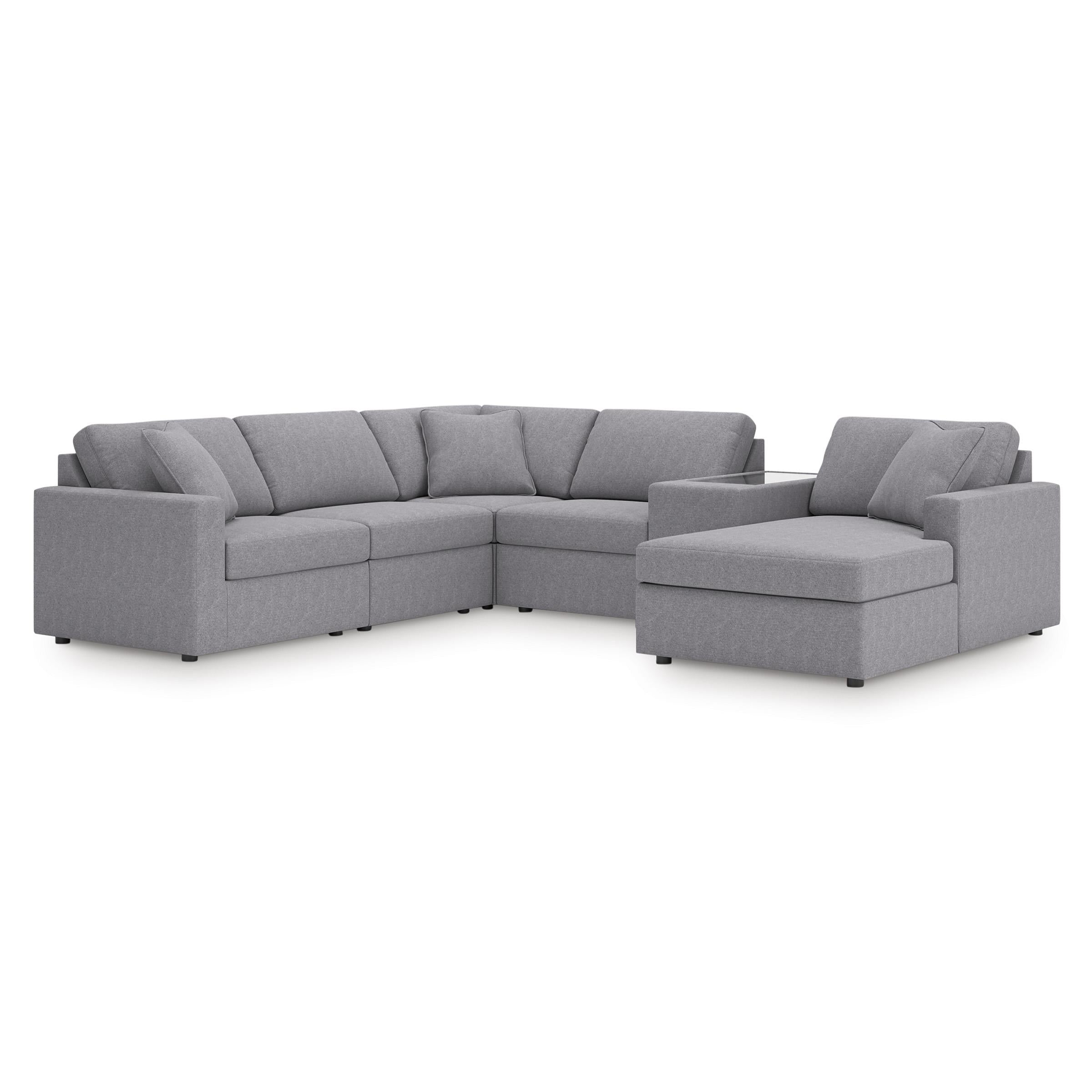  Manufacturer Color_Granite --  Modmax 92104S53 6 pc Sectional with Chaise IMAGE 1