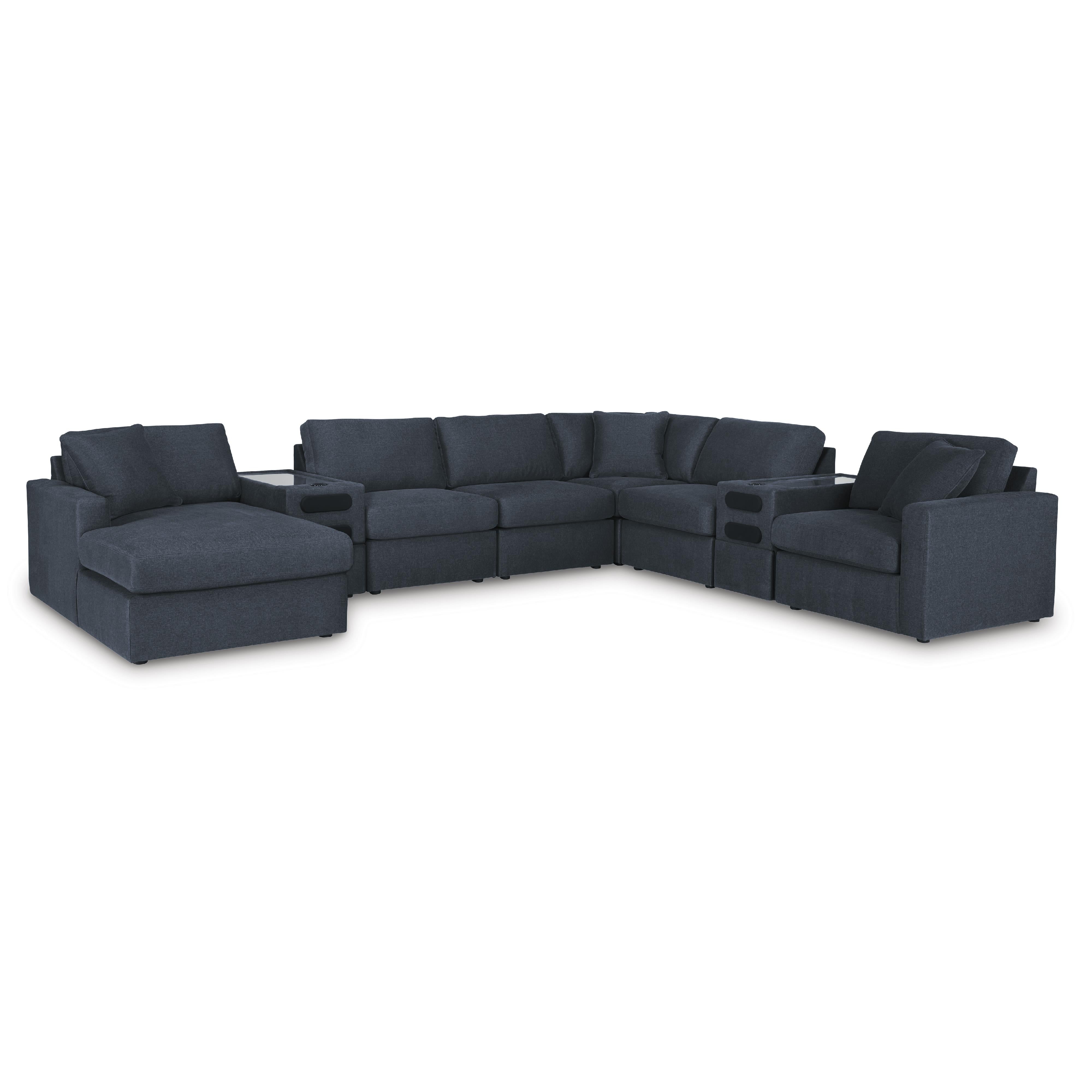  Manufacturer Color_Ink --  Modmax 92121S47 8-PC Sectional with Chaise and Audio Consoles IMAGE 1