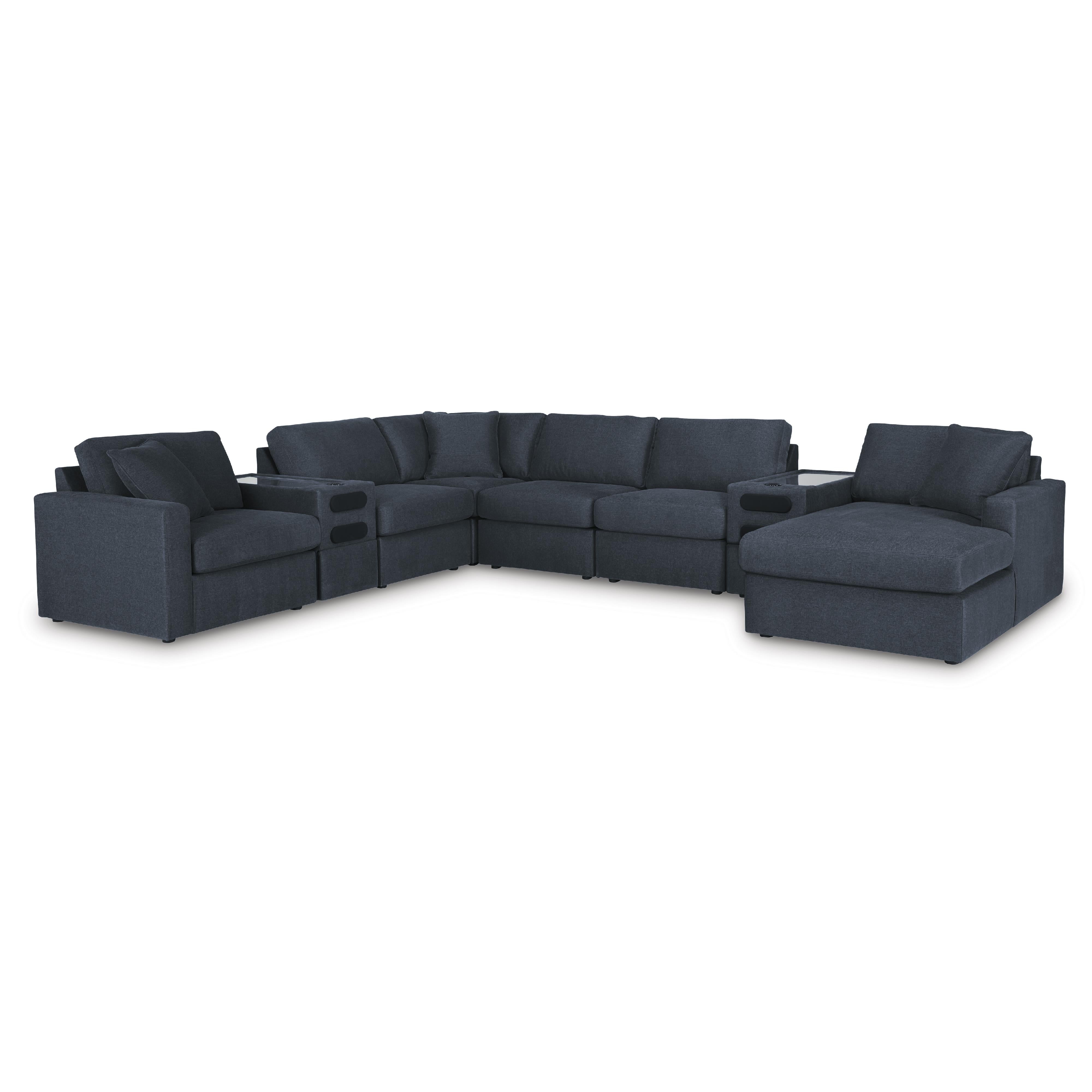  Manufacturer Color_Ink --  Modmax 92121S48 8-PC Sectional with Chaise and Audio Consoles IMAGE 1