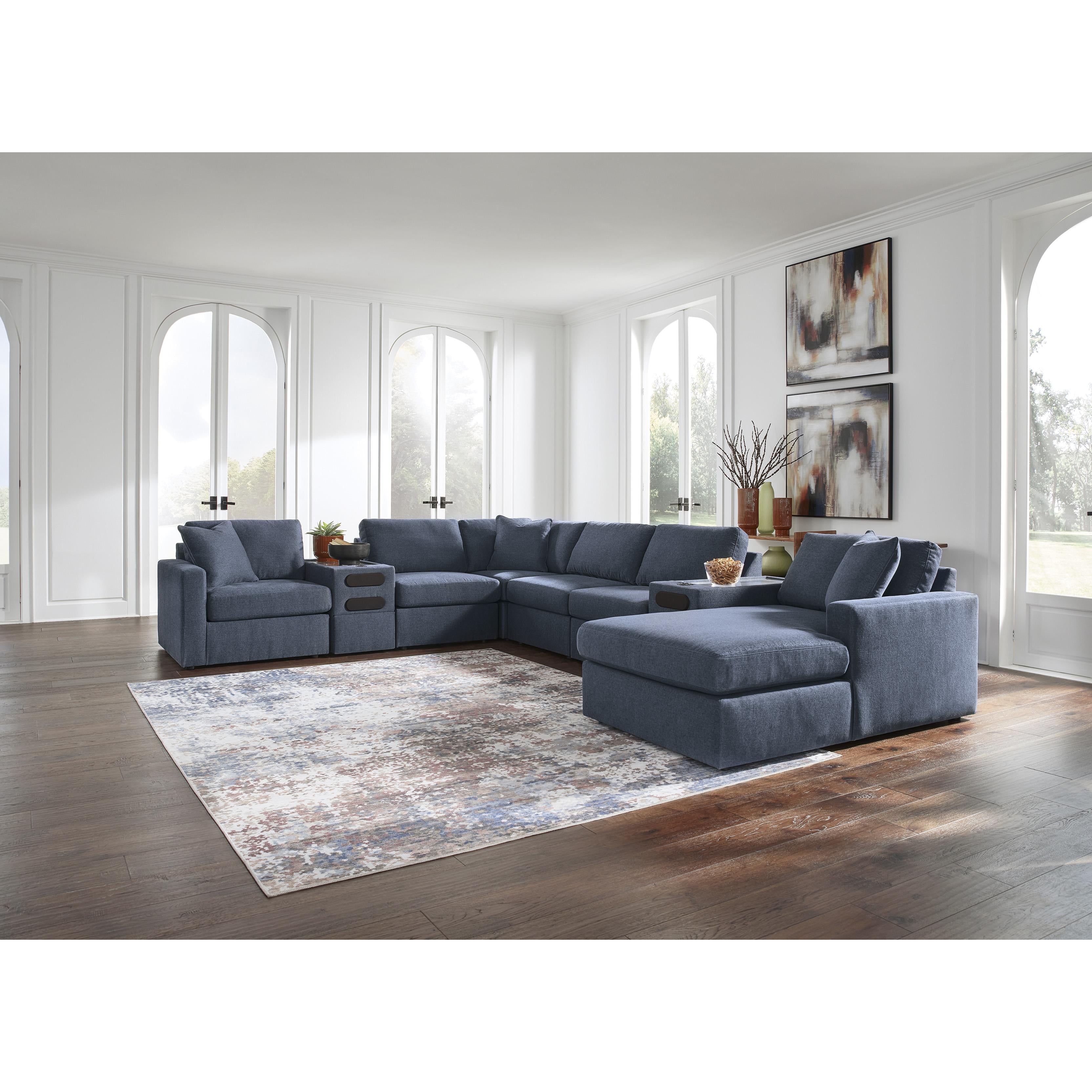  Manufacturer Color_Ink --  Modmax 92121S48 8-PC Sectional with Chaise and Audio Consoles IMAGE 2