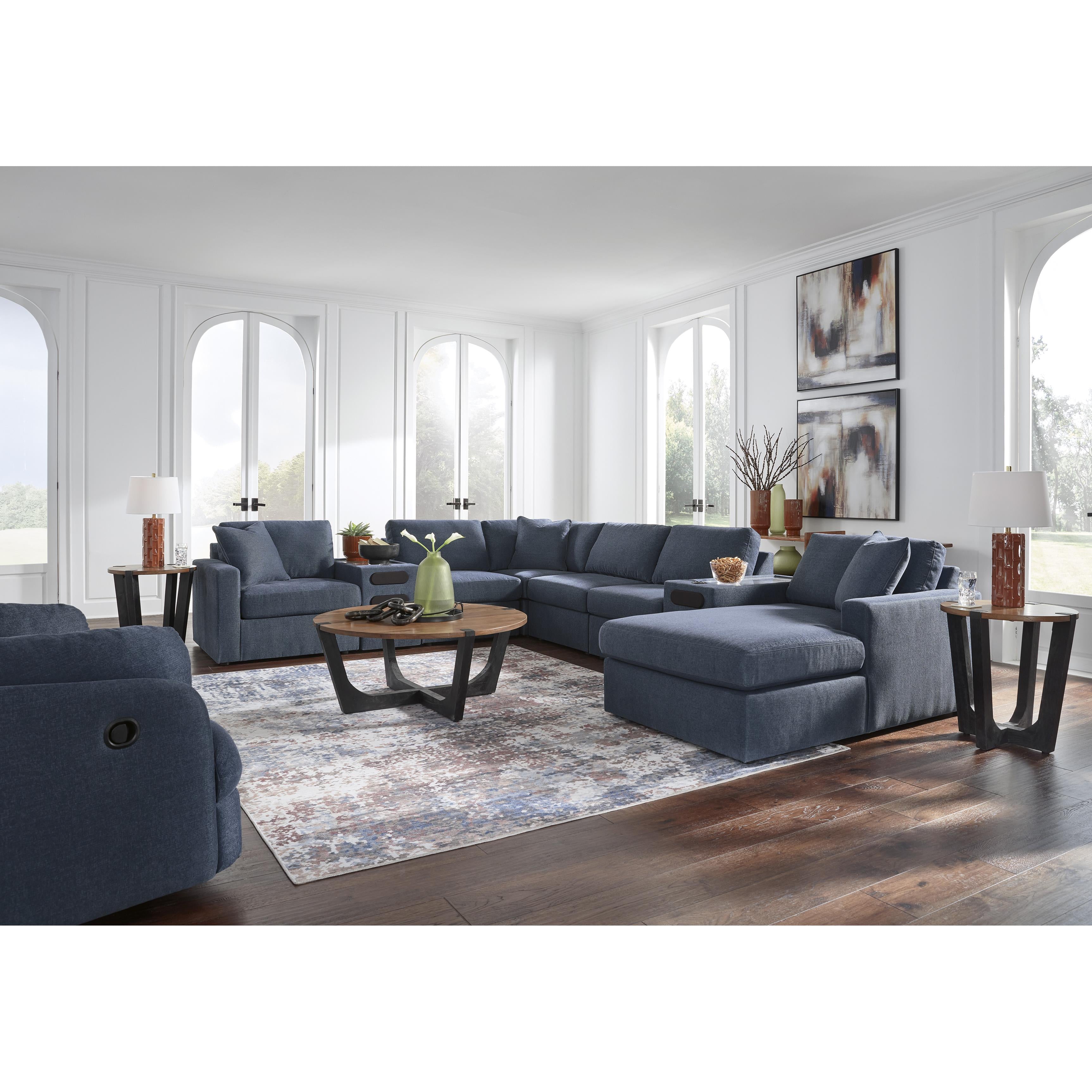  Manufacturer Color_Ink --  Modmax 92121S48 8-PC Sectional with Chaise and Audio Consoles IMAGE 4