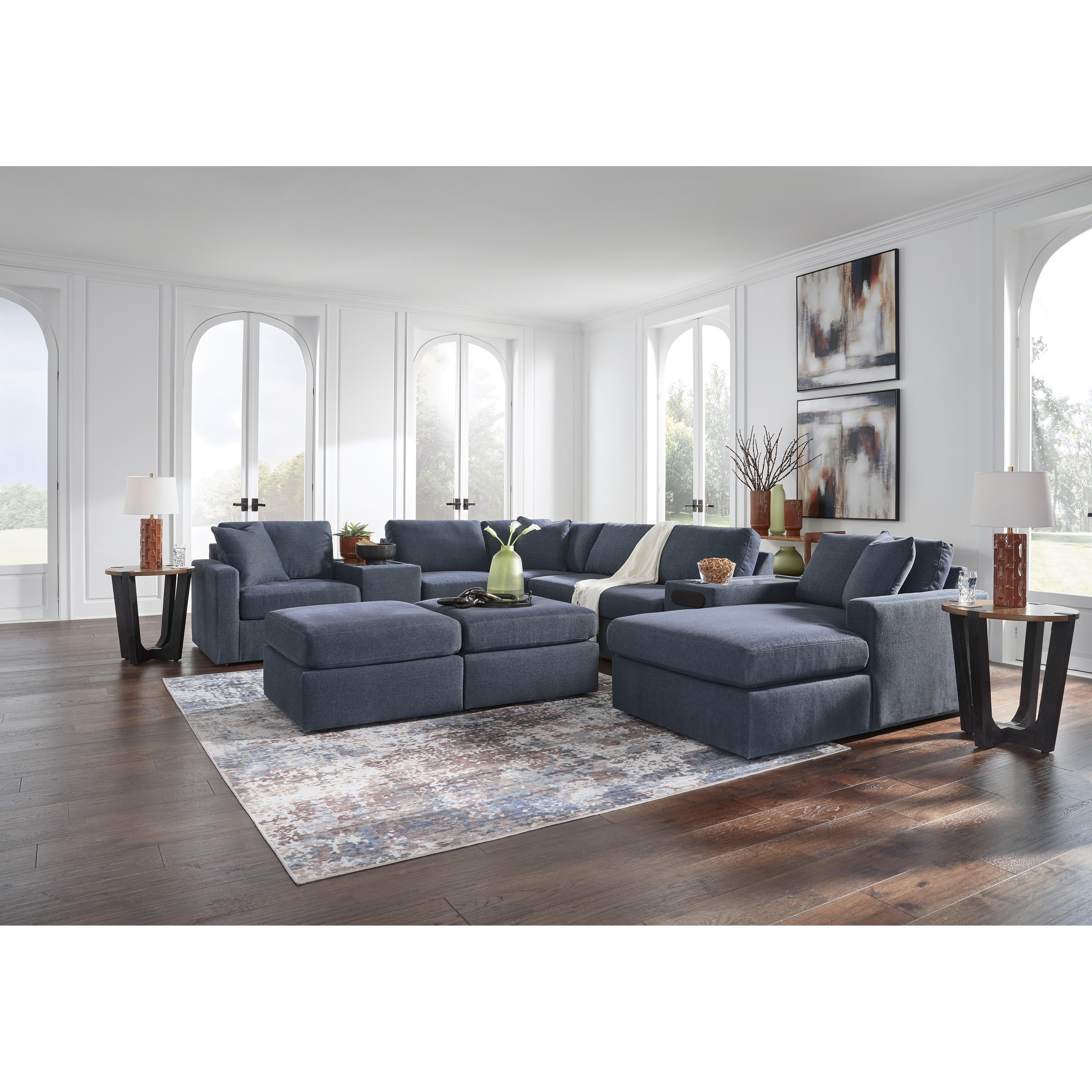  Manufacturer Color_Ink --  Modmax 92121S48 8-PC Sectional with Chaise and Audio Consoles IMAGE 5