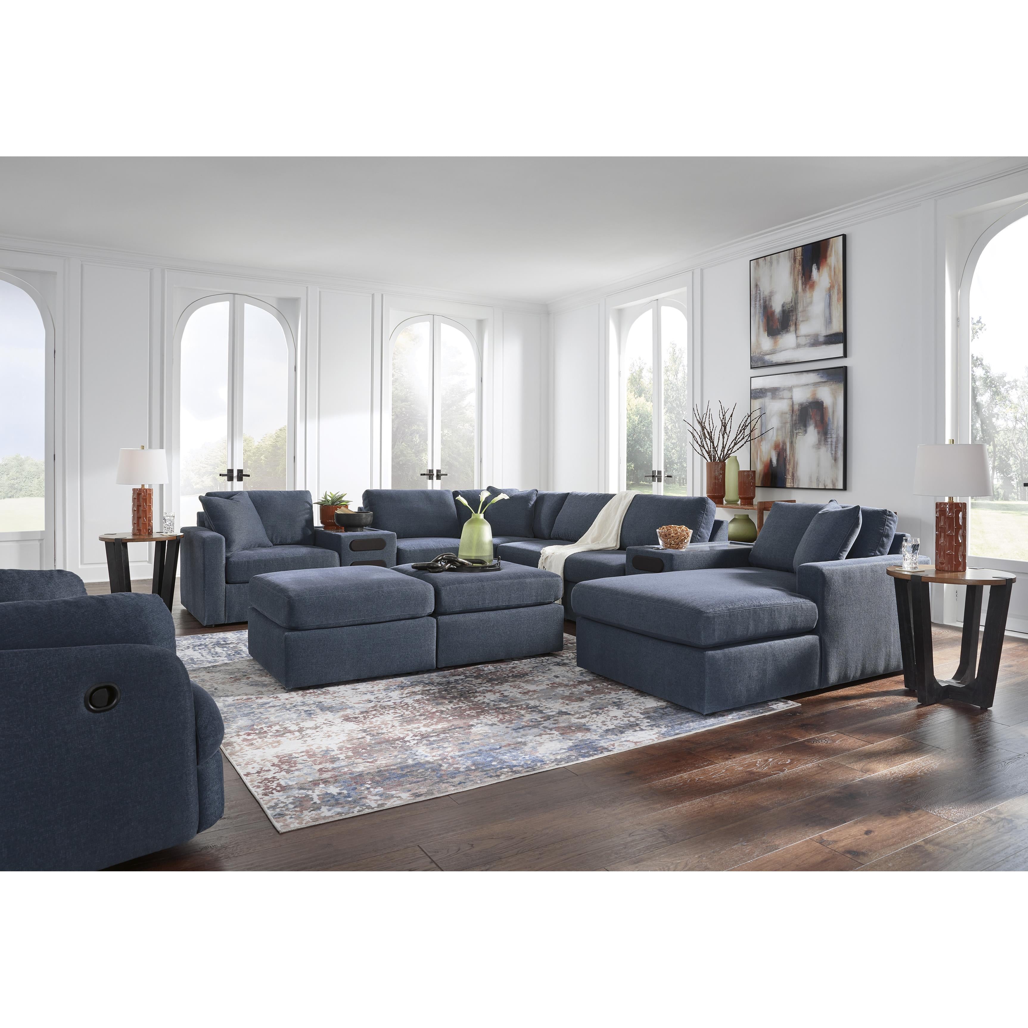  Manufacturer Color_Ink --  Modmax 92121S48 8-PC Sectional with Chaise and Audio Consoles IMAGE 6
