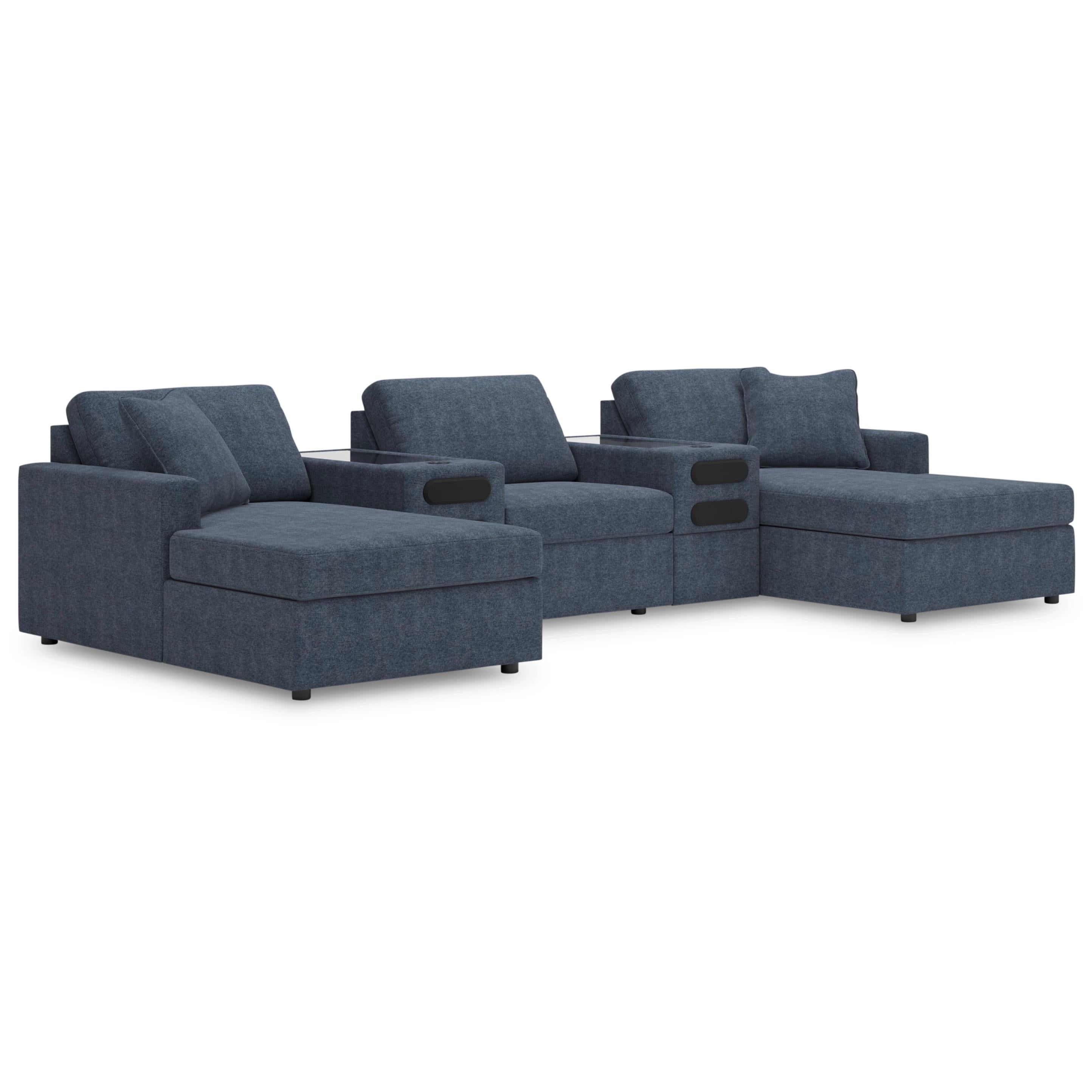  Manufacturer Color_Ink --  Modmax 92121S49 5 pc Double Chaise with Audio Consoles IMAGE 1