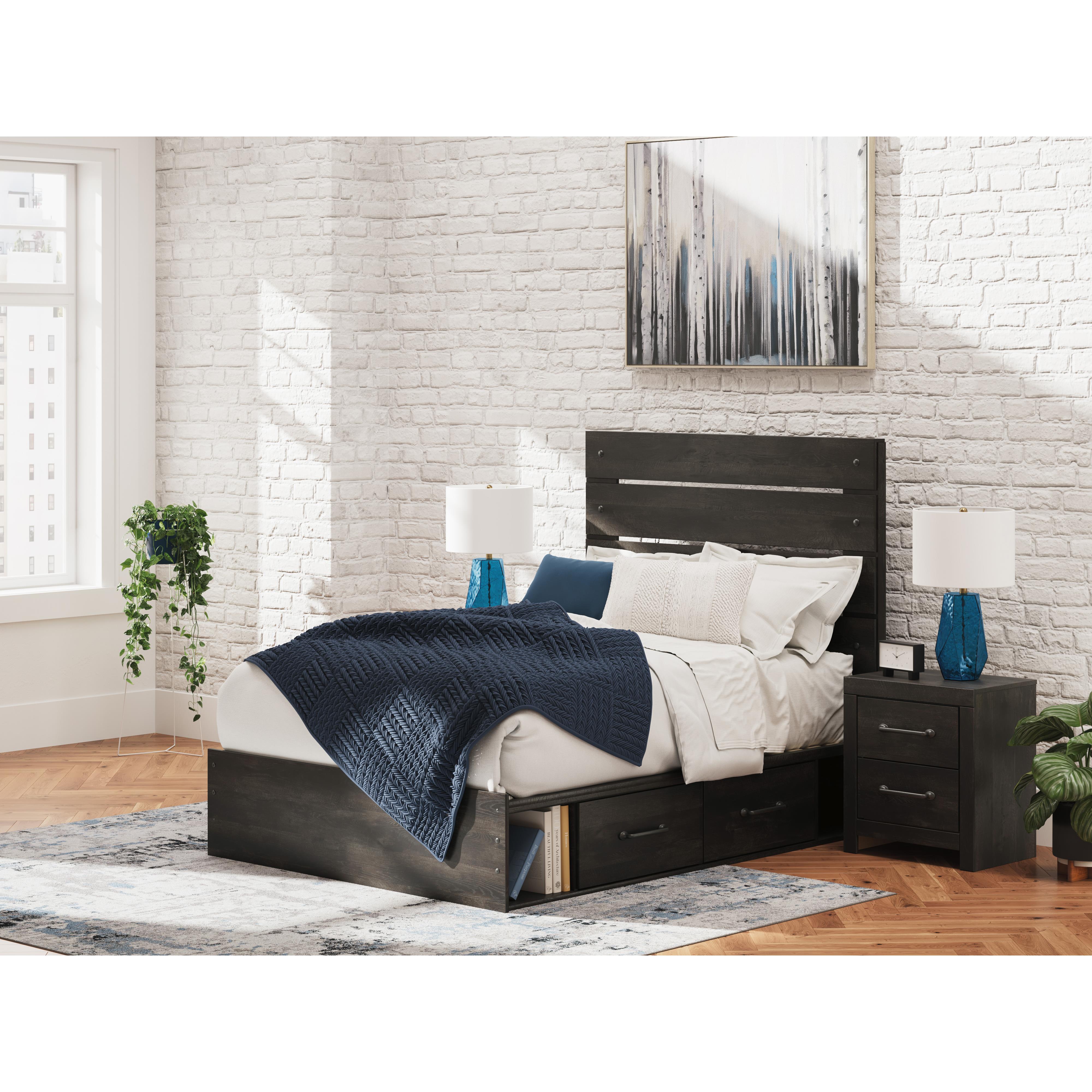 Size_Full --  Hollivern PCB2108B16 Full Panel Bed with Storage IMAGE 7