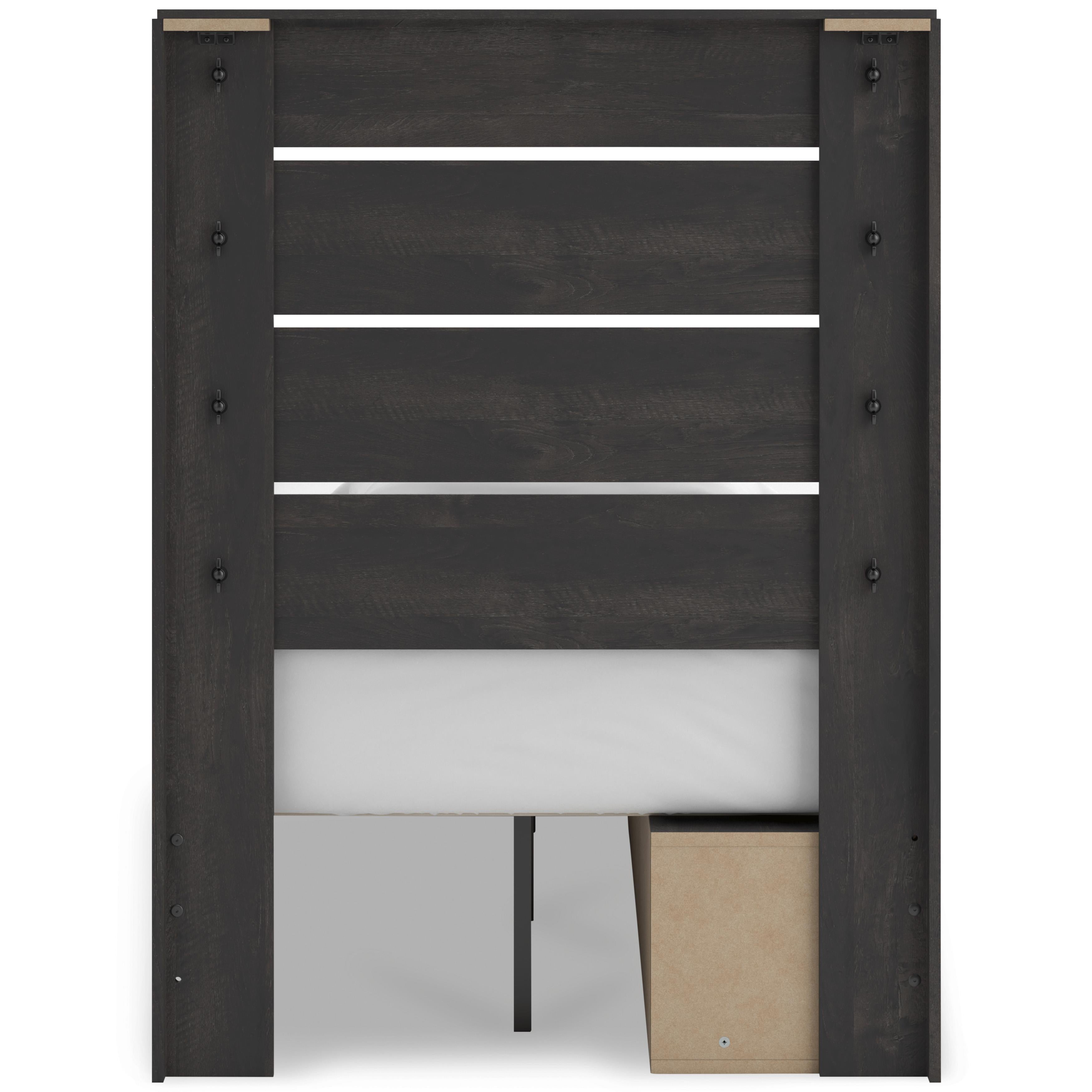  Size_Twin --  Signature Design by Ashley Hollivern Panel Bed with Storage IMAGE 5