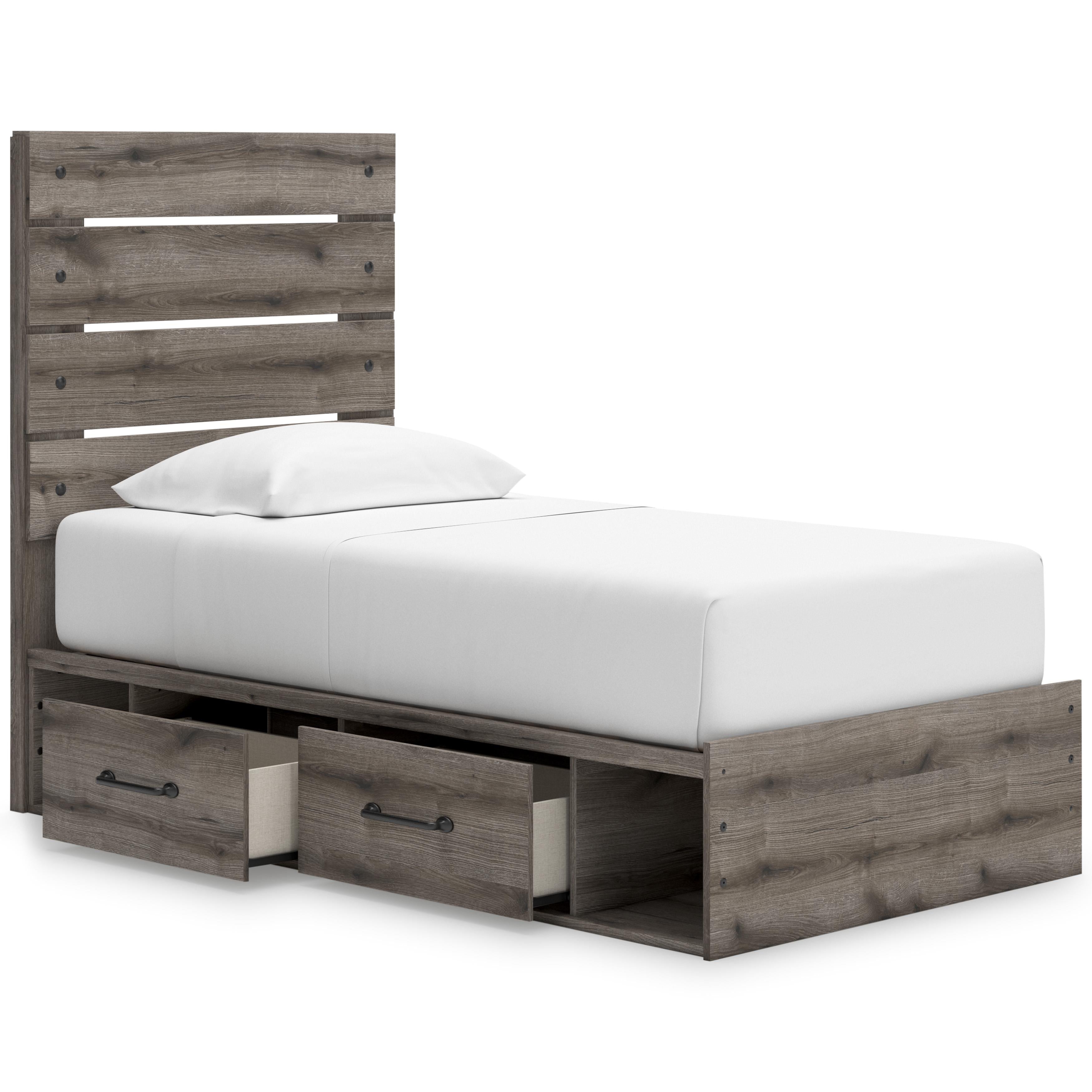  Size_Twin --  Signature Design by Ashley Graystorm Panel Bed with Storage IMAGE 2