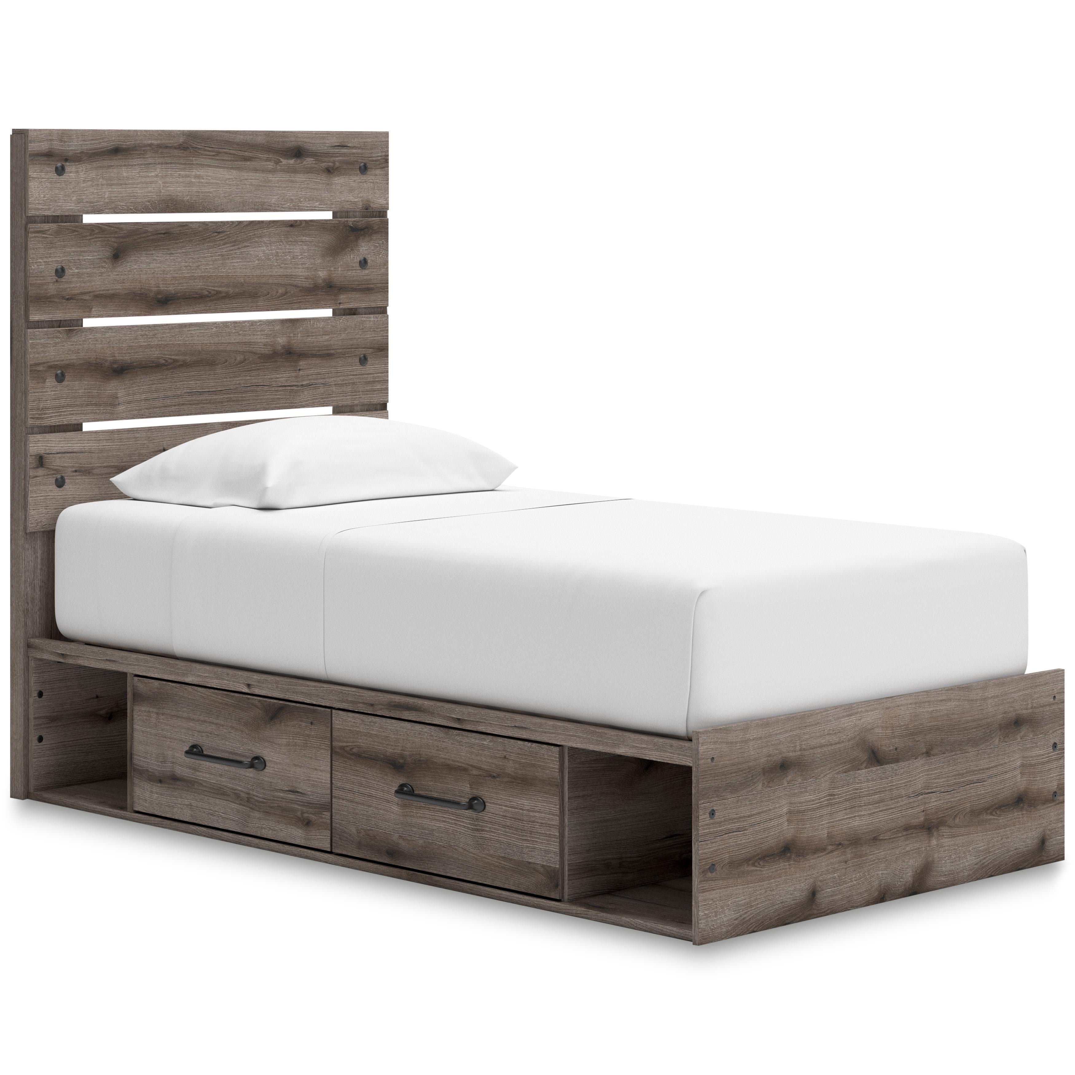  Size_Twin --  Signature Design by Ashley Graystorm Panel Bed with Storage IMAGE 1
