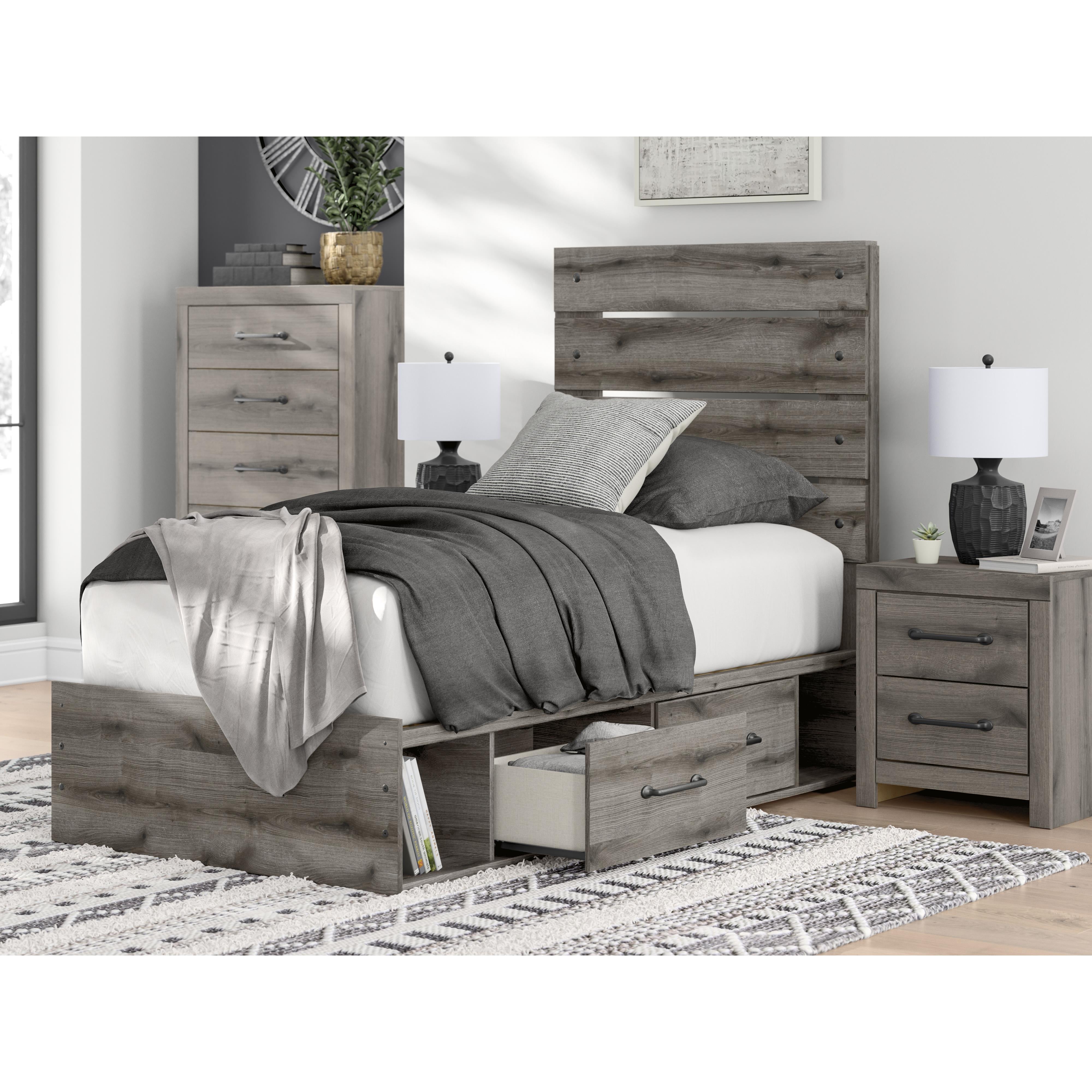  Size_Twin --  Signature Design by Ashley Graystorm Panel Bed with Storage IMAGE 9