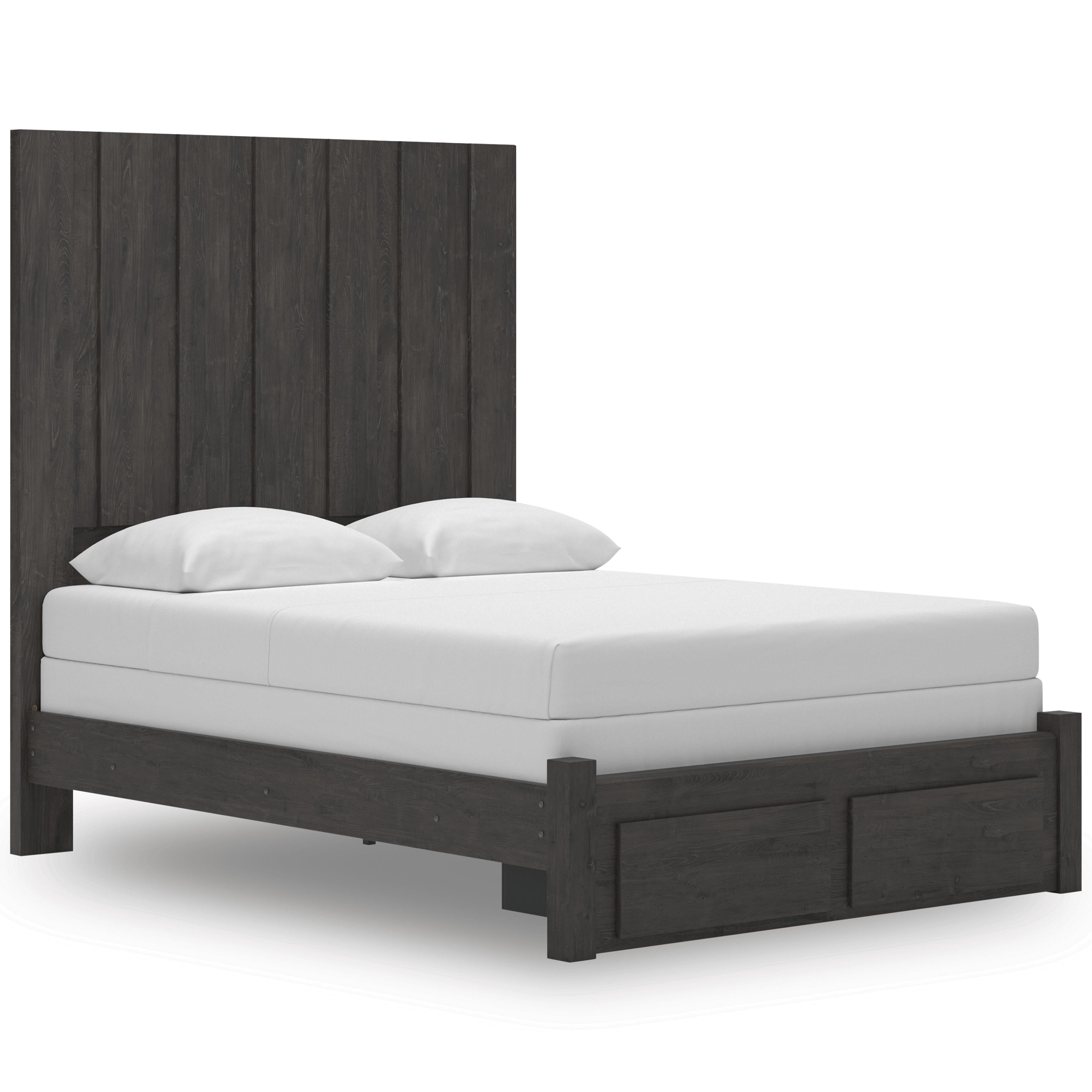  Size_Queen --  Signature Design by Ashley Fraluna Panel Bed with Storage IMAGE 1