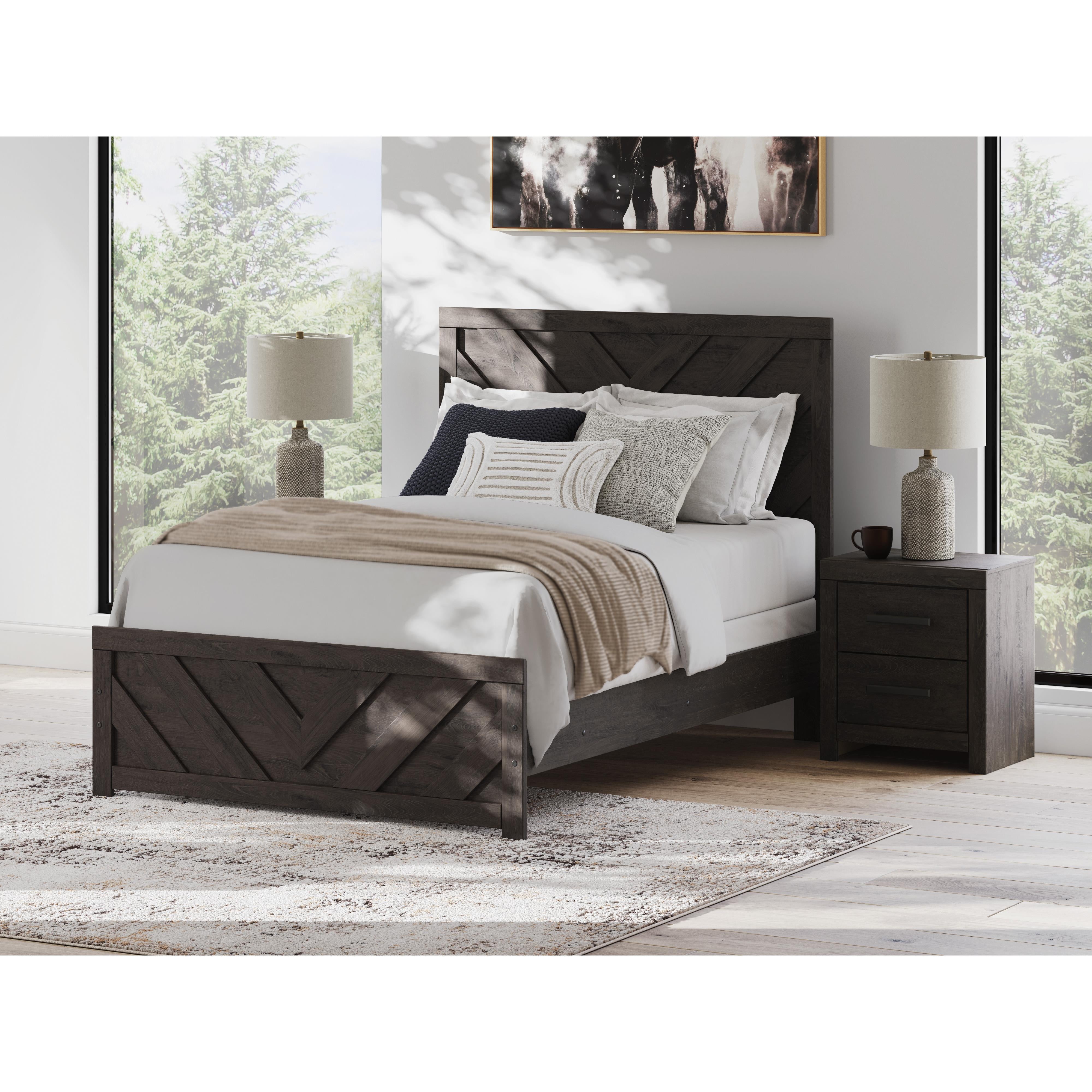  Size_Full --  Prendonea B3789B3 Full Panel Bed IMAGE 6