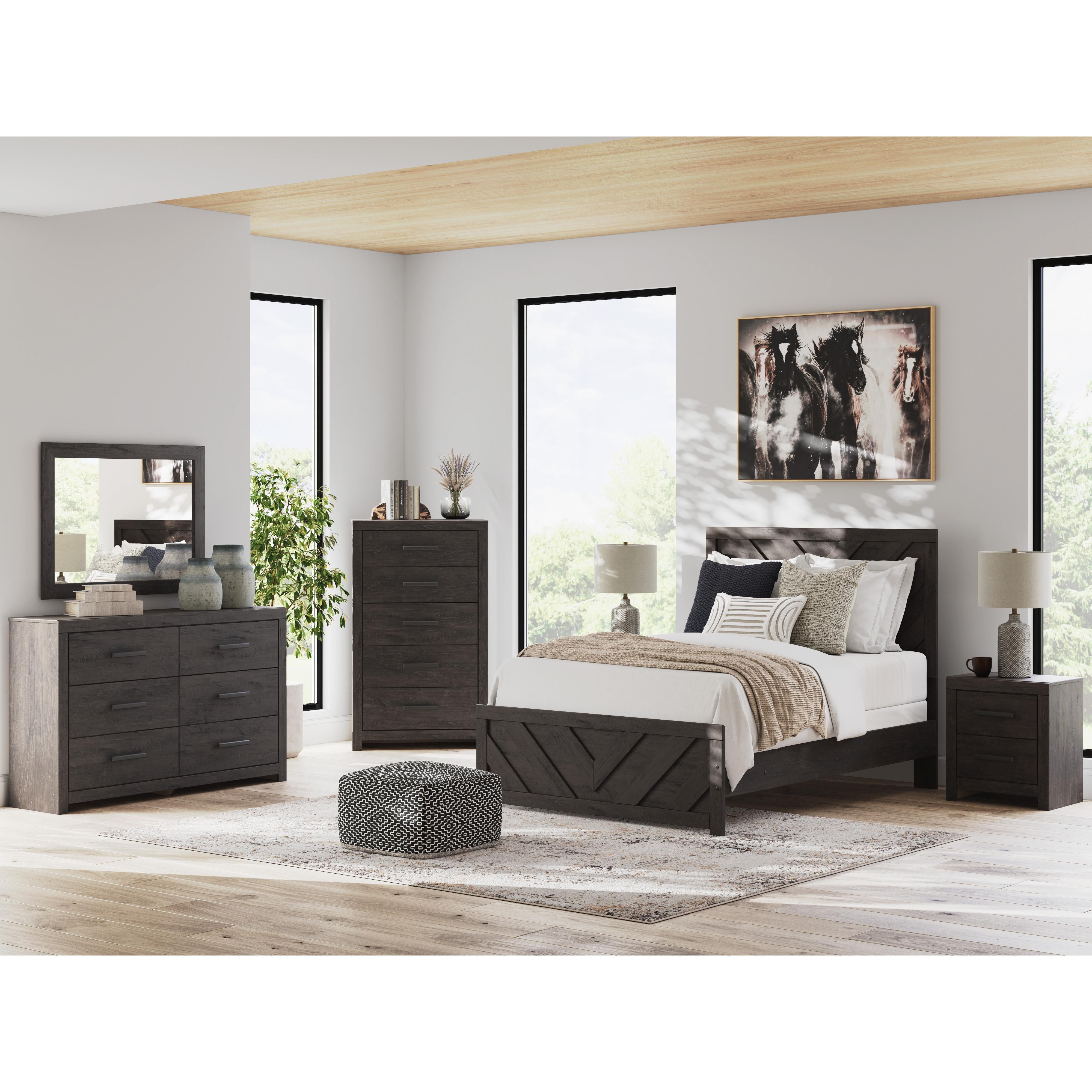  Size_Full --  Prendonea B3789B3 Full Panel Bed IMAGE 8