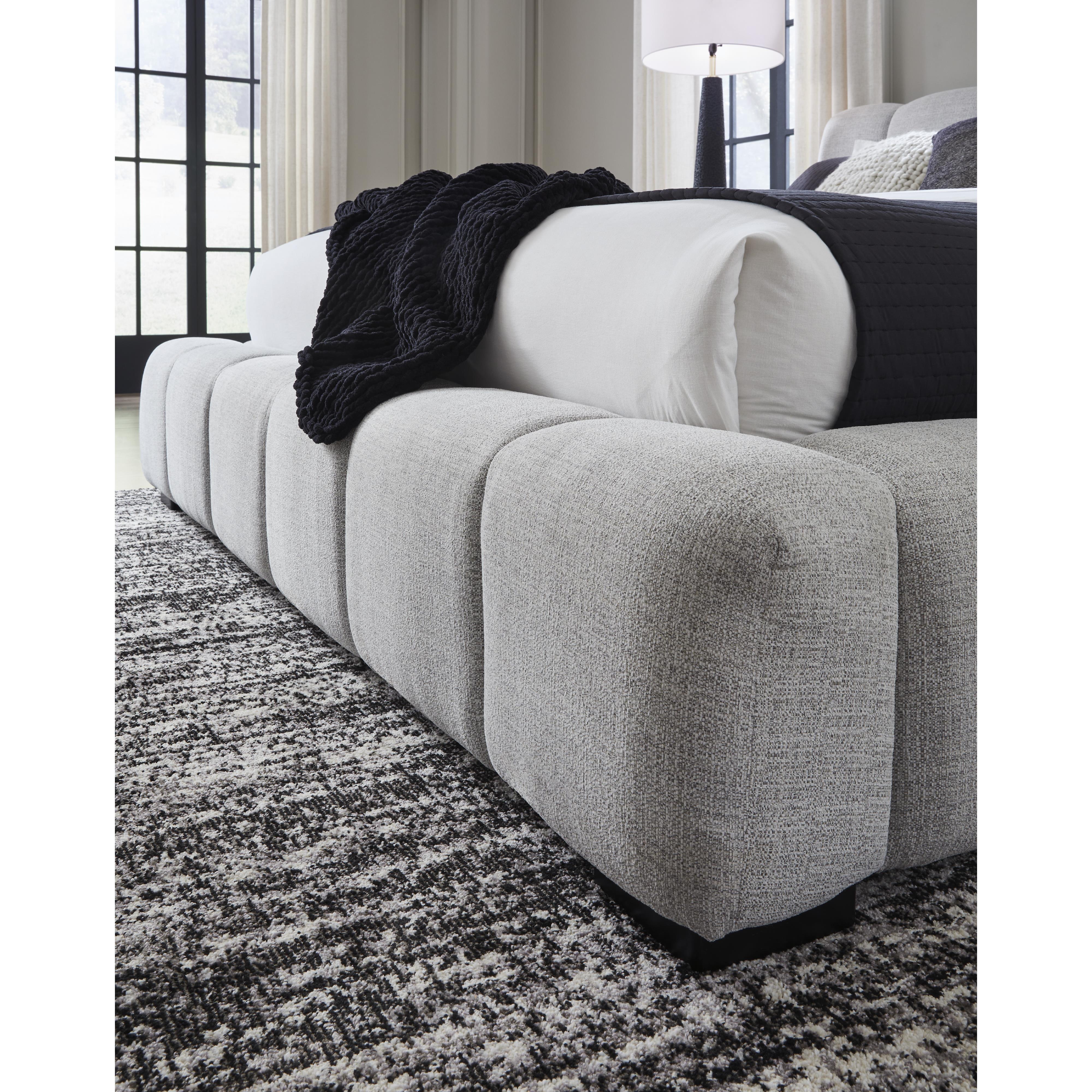  Size_Queen --  Signature Design by Ashley Grendusk Upholstered Platform Bed IMAGE 5