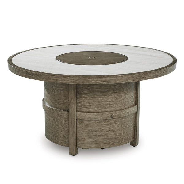 Signature Design by Ashley Rainier Ranch P701-776 Round Fire Pit Table