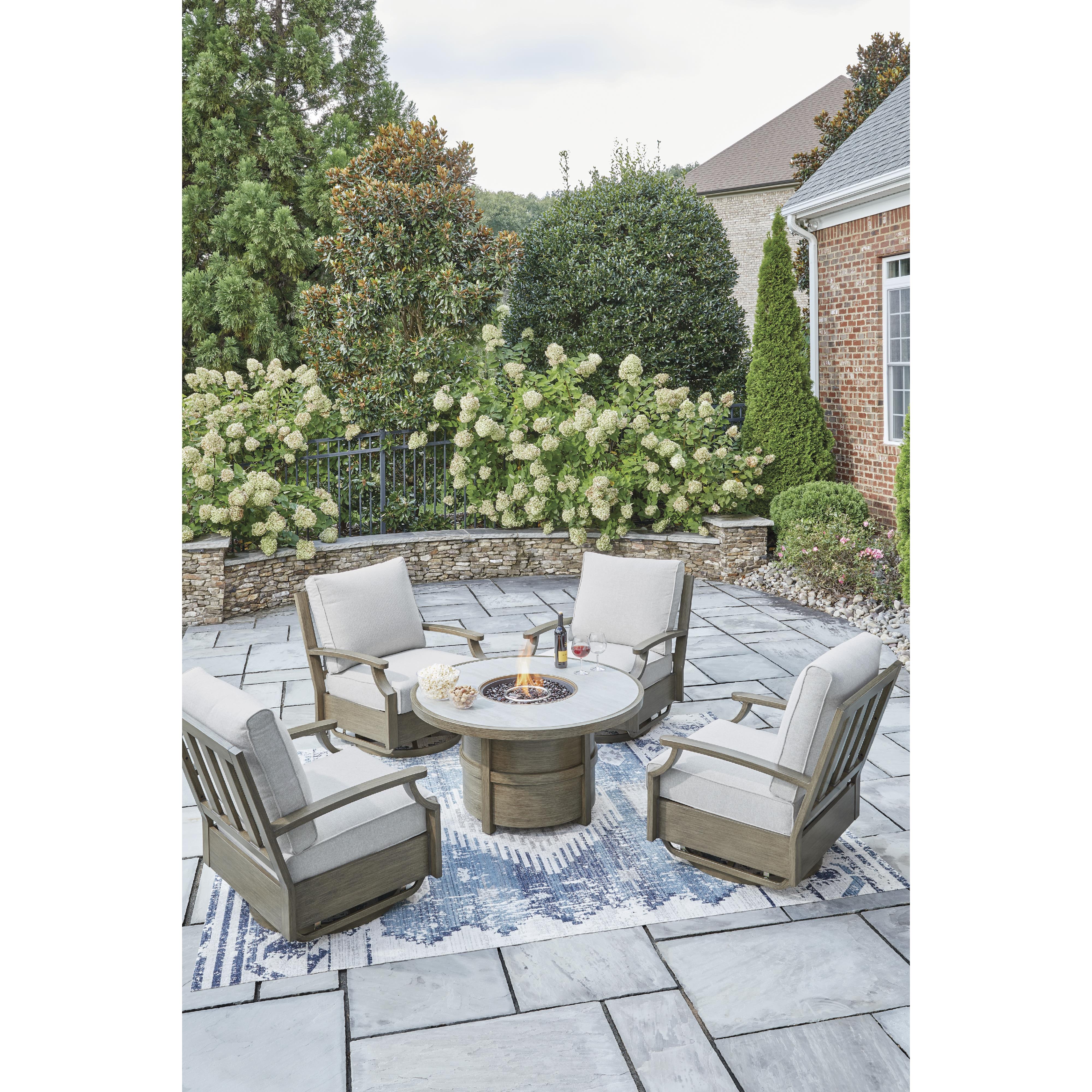 Signature Design by Ashley Rainier Ranch P701-776 Round Fire Pit Table IMAGE 8