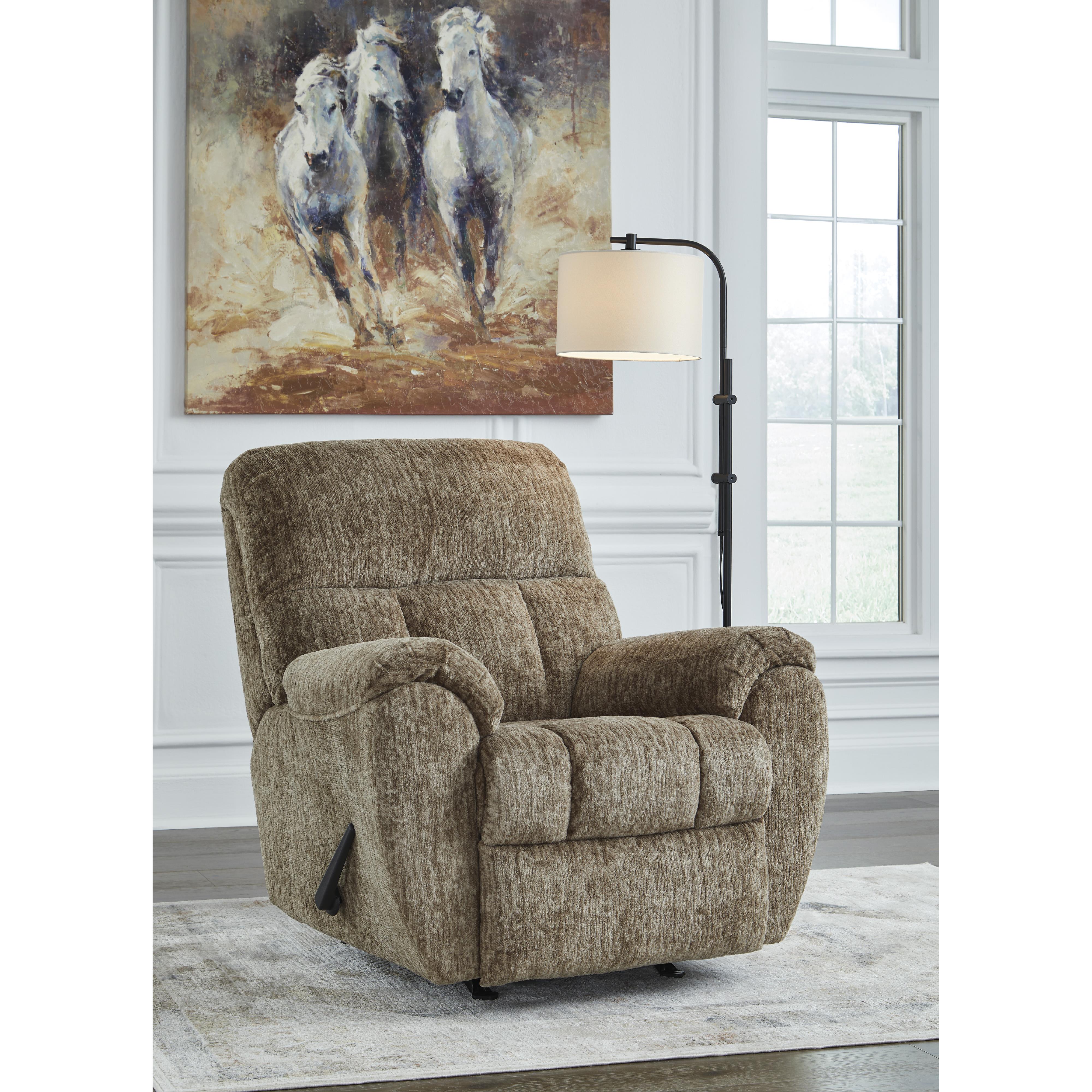  Manufacturer Color_Taupe --  Signature Design by Ashley Stayfish Rocker Fabric Recliner IMAGE 5