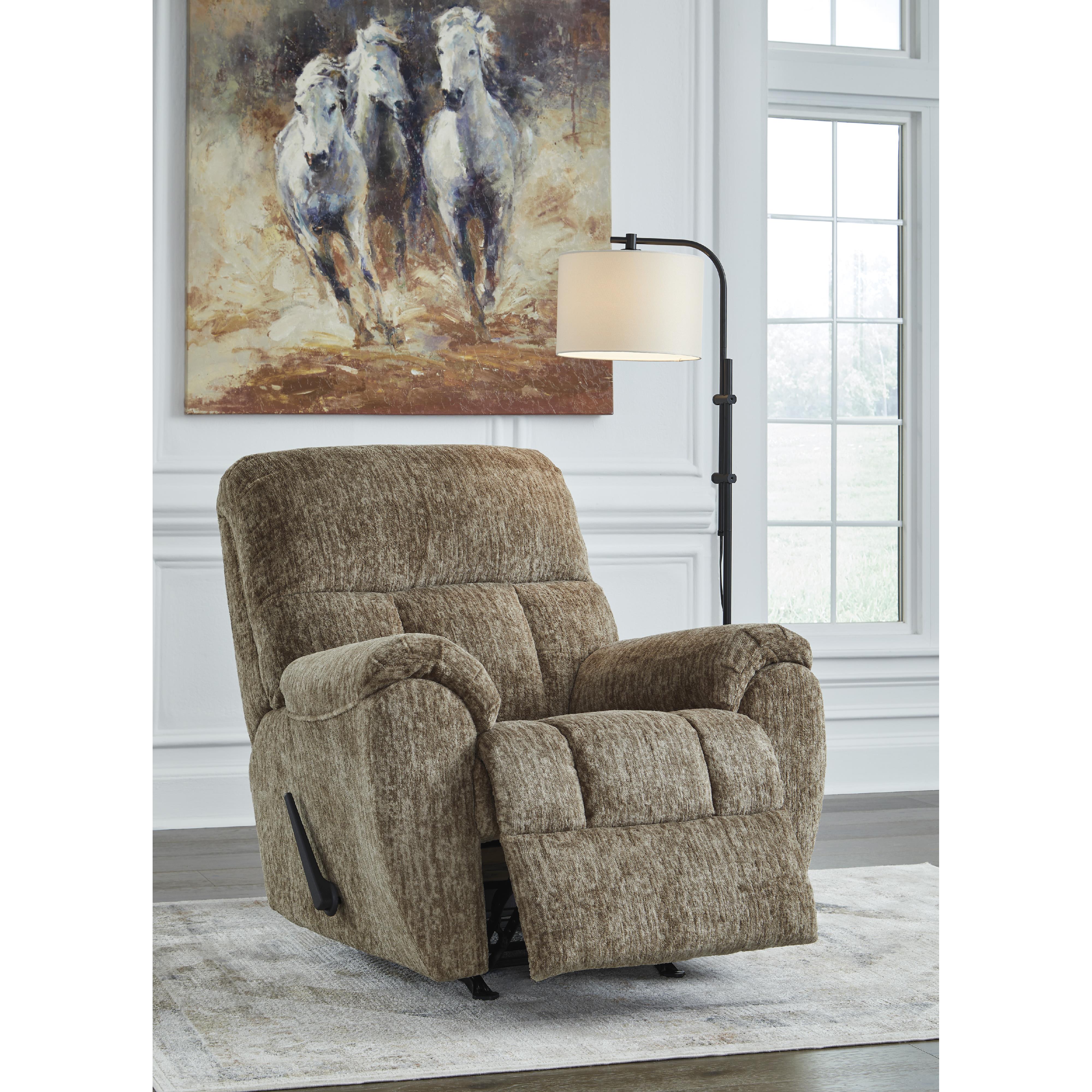  Manufacturer Color_Taupe --  Signature Design by Ashley Stayfish Rocker Fabric Recliner IMAGE 6