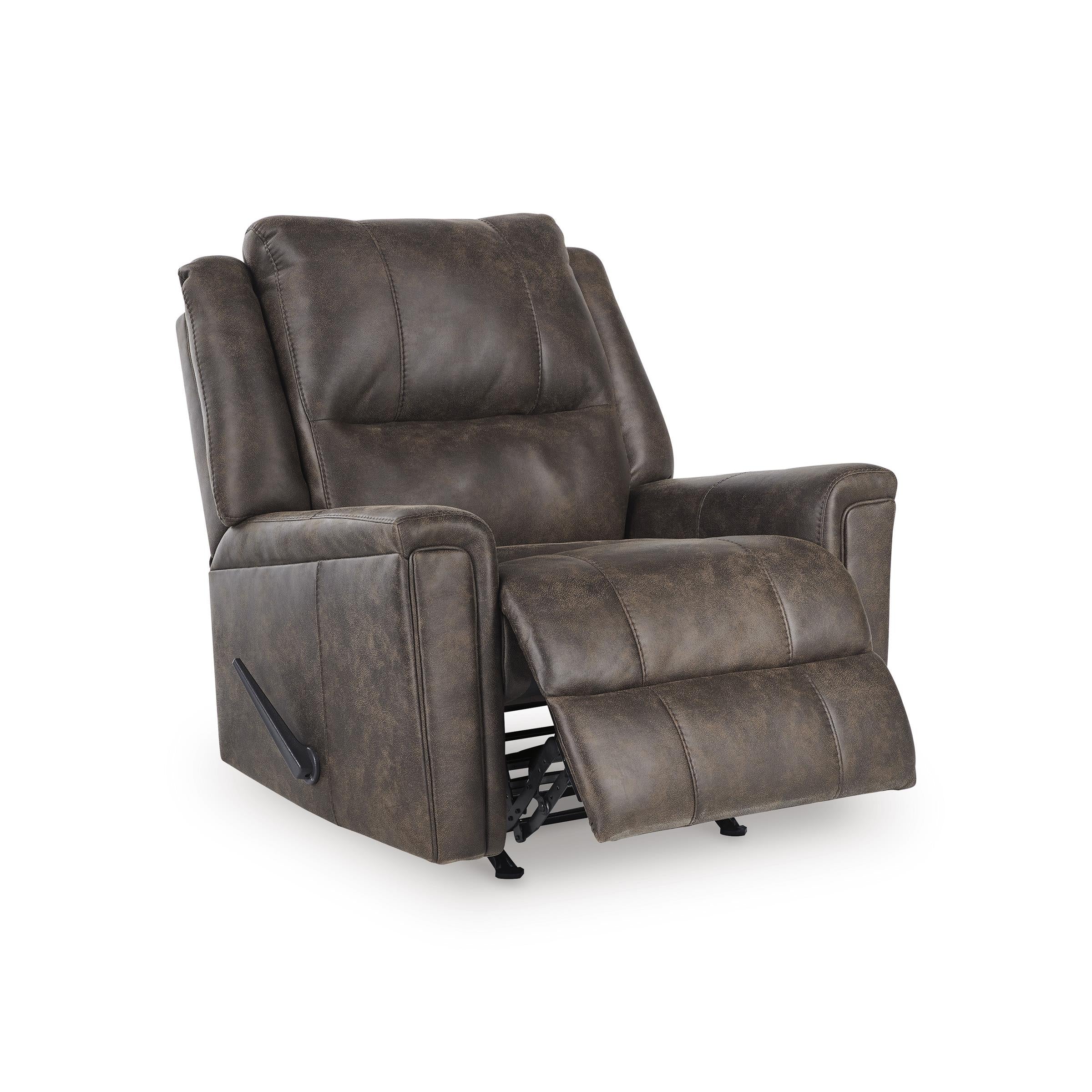  Manufacturer Color_Walnut --  Signature Design by Ashley Lixtowel Rocker Leather Look Recliner IMAGE 2