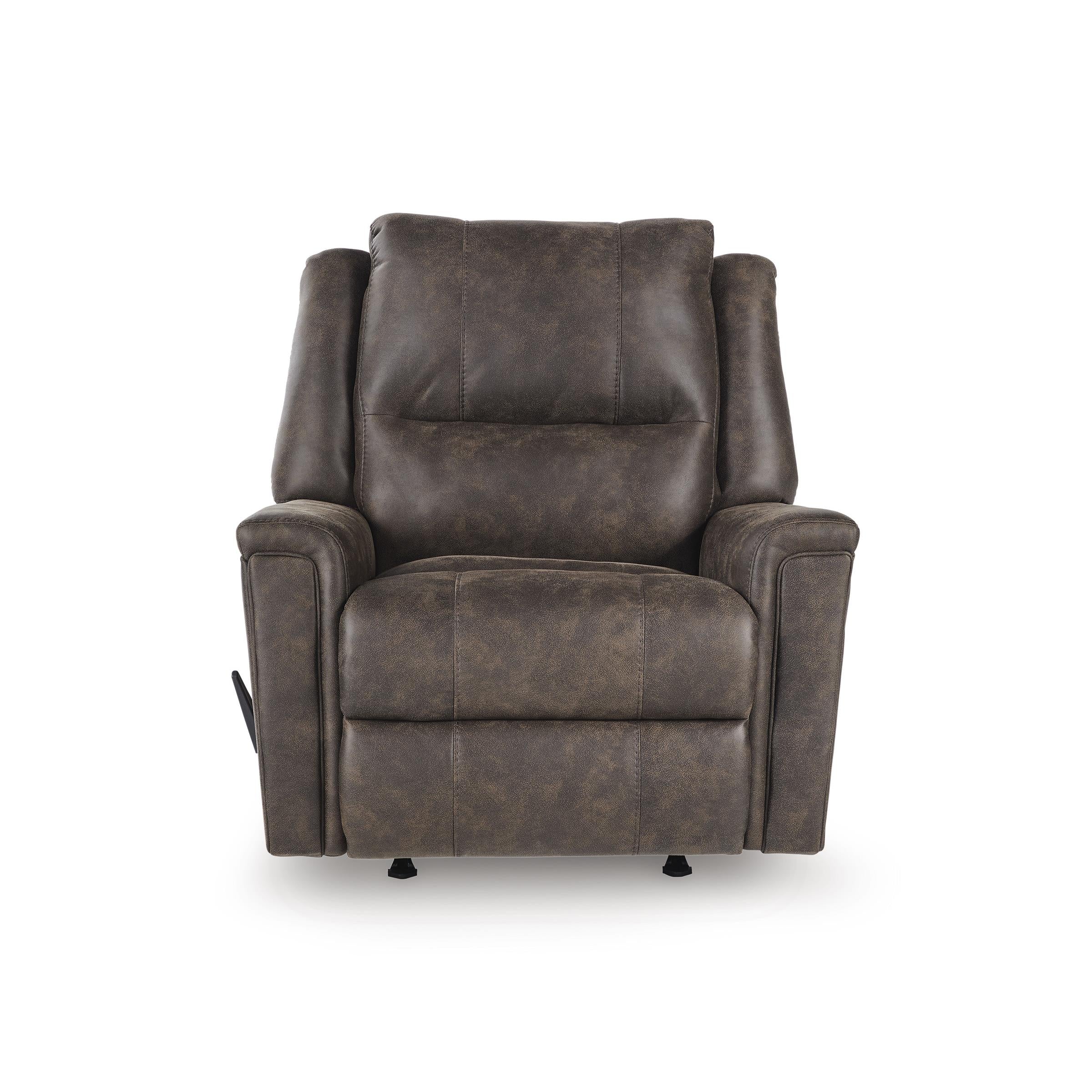  Manufacturer Color_Walnut --  Signature Design by Ashley Lixtowel Rocker Leather Look Recliner IMAGE 3