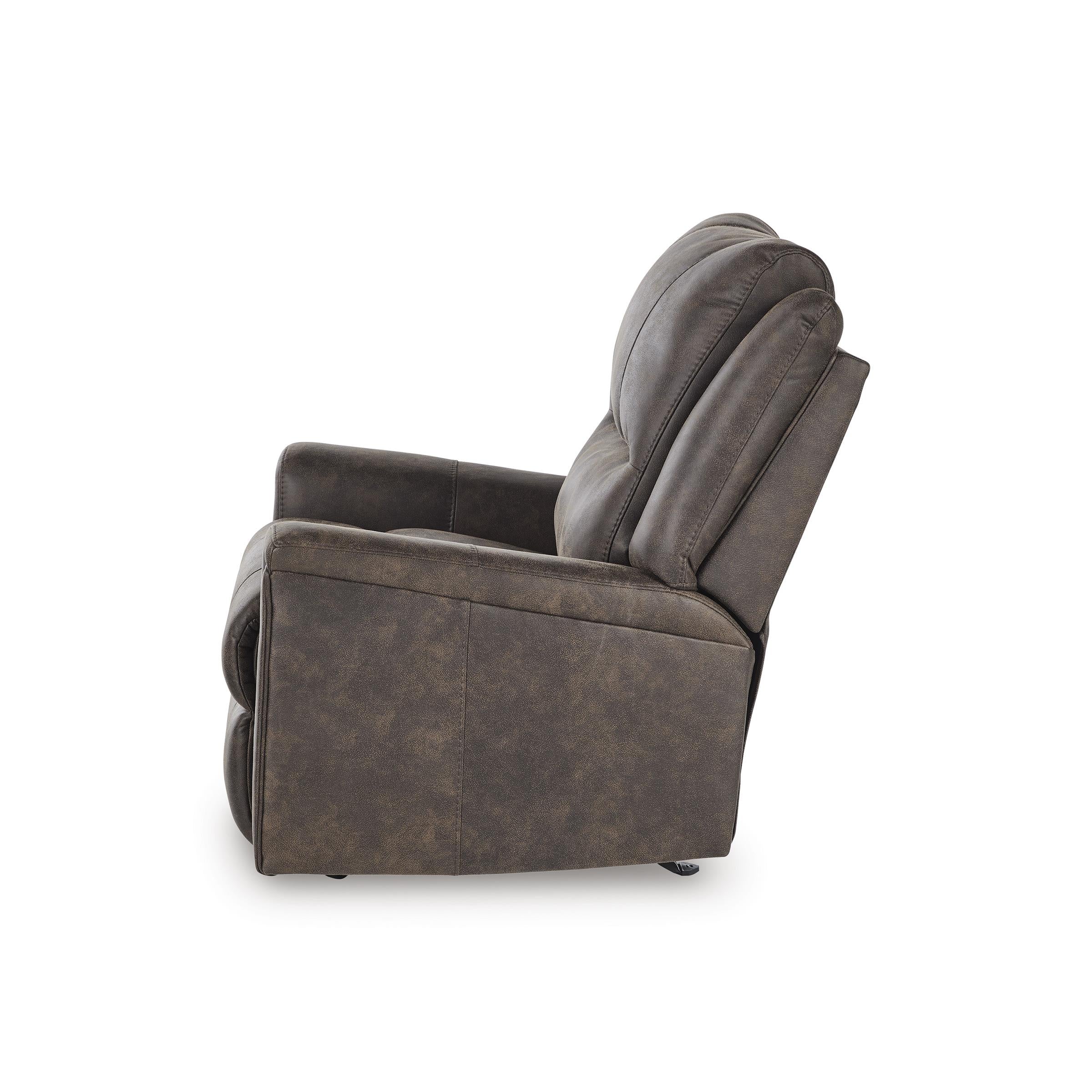  Manufacturer Color_Walnut --  Signature Design by Ashley Lixtowel Rocker Leather Look Recliner IMAGE 5