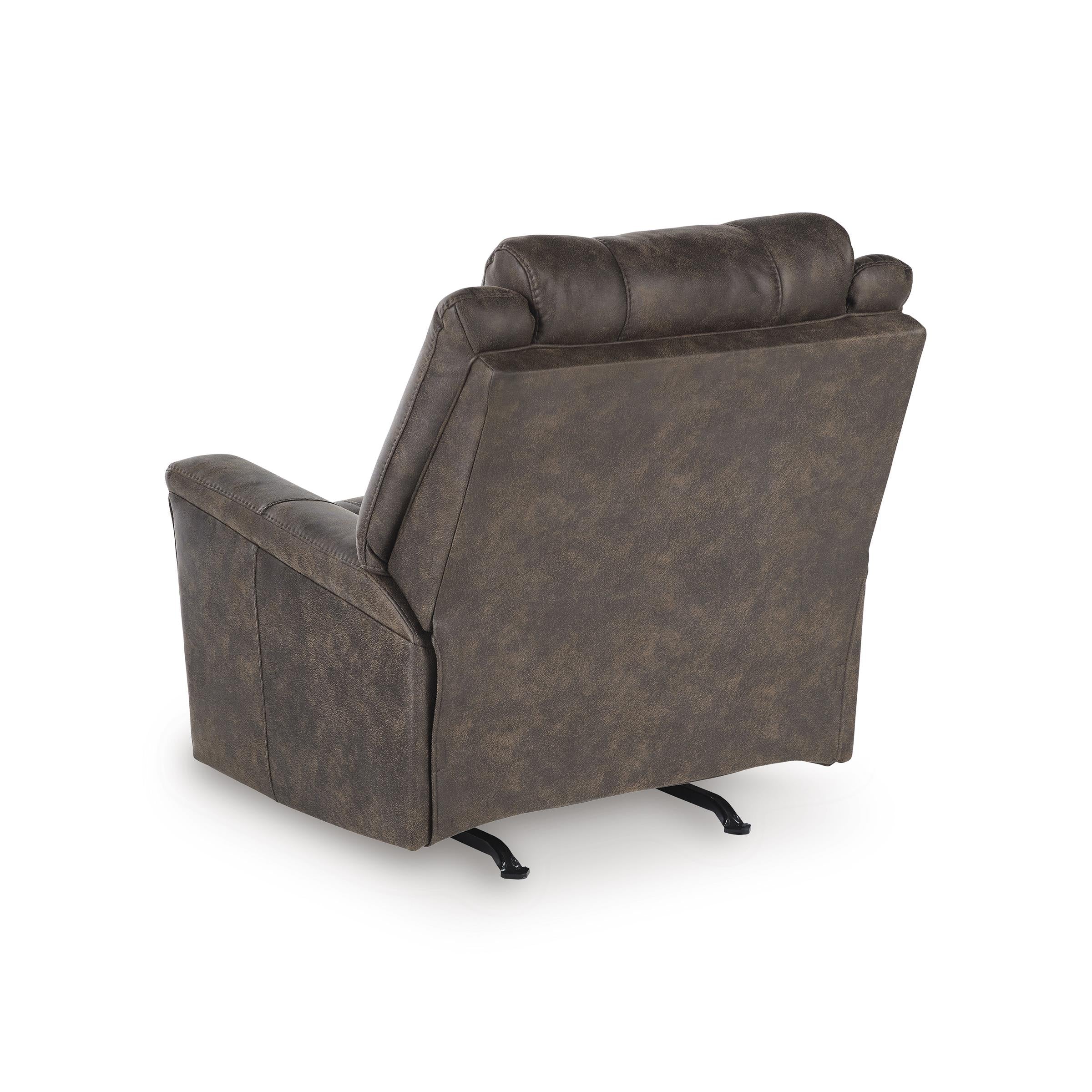  Manufacturer Color_Walnut --  Signature Design by Ashley Lixtowel Rocker Leather Look Recliner IMAGE 6