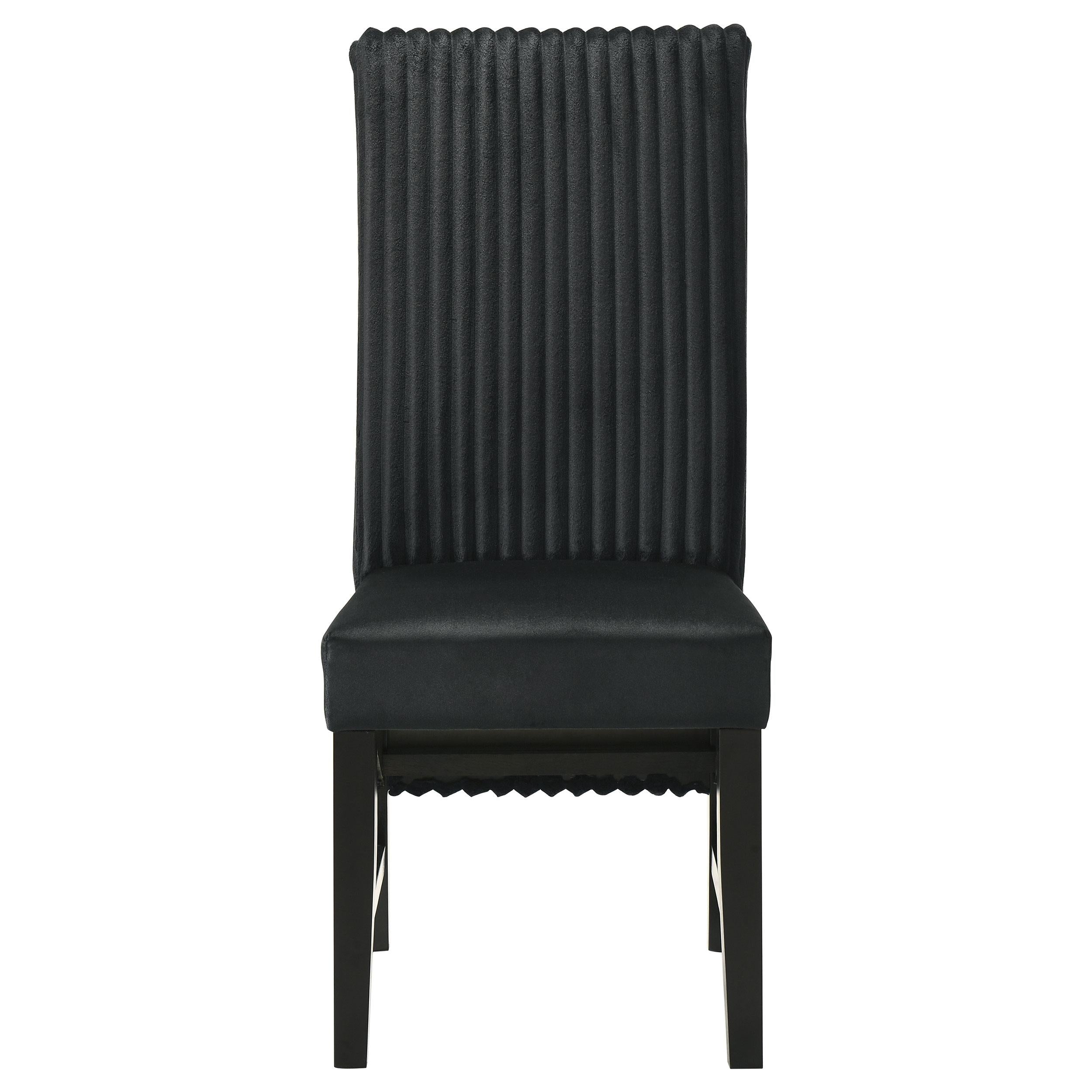  Coaster Furniture Barrand 106387 Upholstered Dining Side Chair - Black IMAGE 3