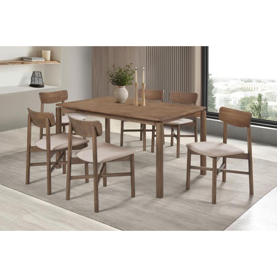  Coaster Furniture Parkridge 108561 59-inch Rectangular Dining Table - Natural Walnut IMAGE 7