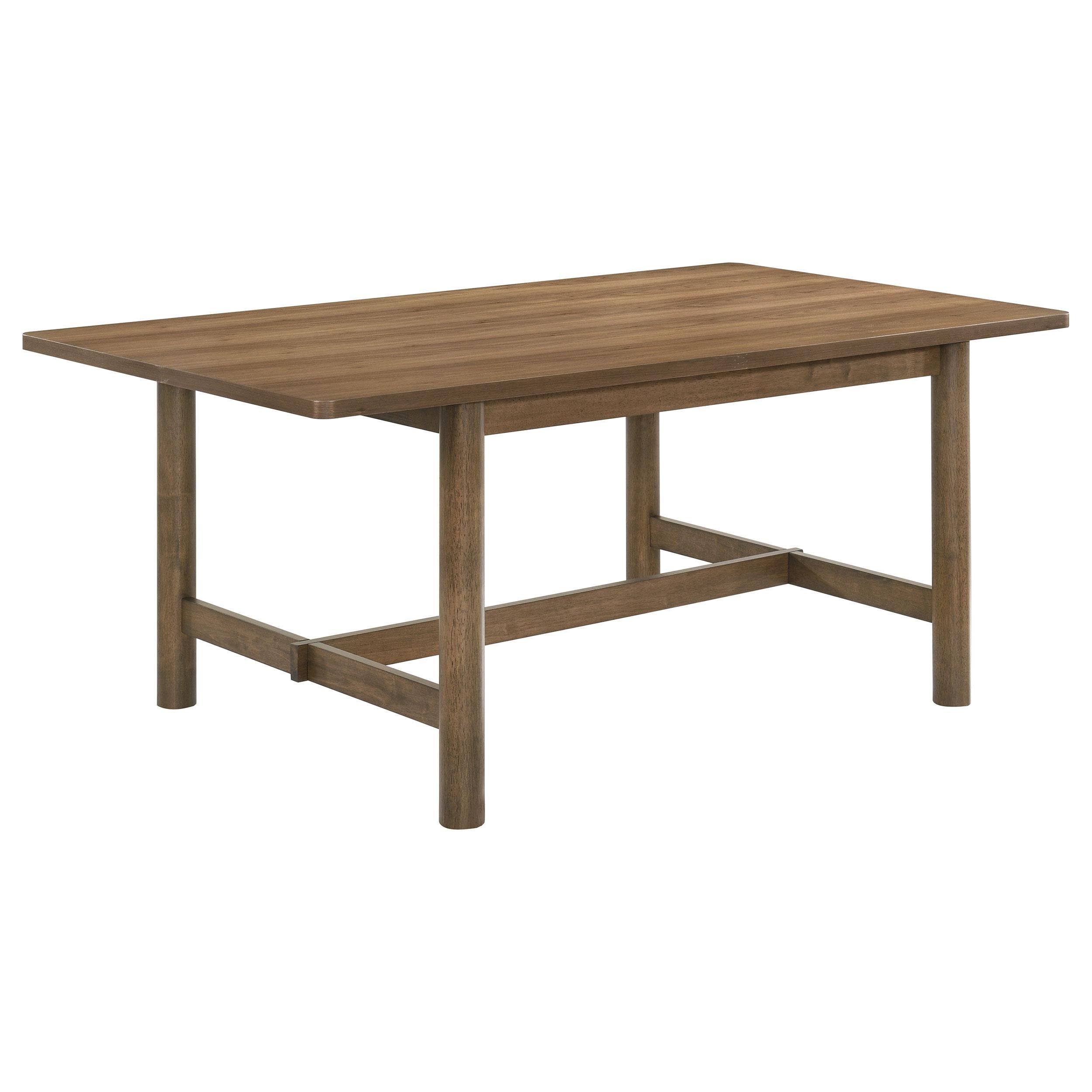  Coaster Furniture Crestmore 108571 71-inch Rectangular Wood Dining Table - Walnut IMAGE 1