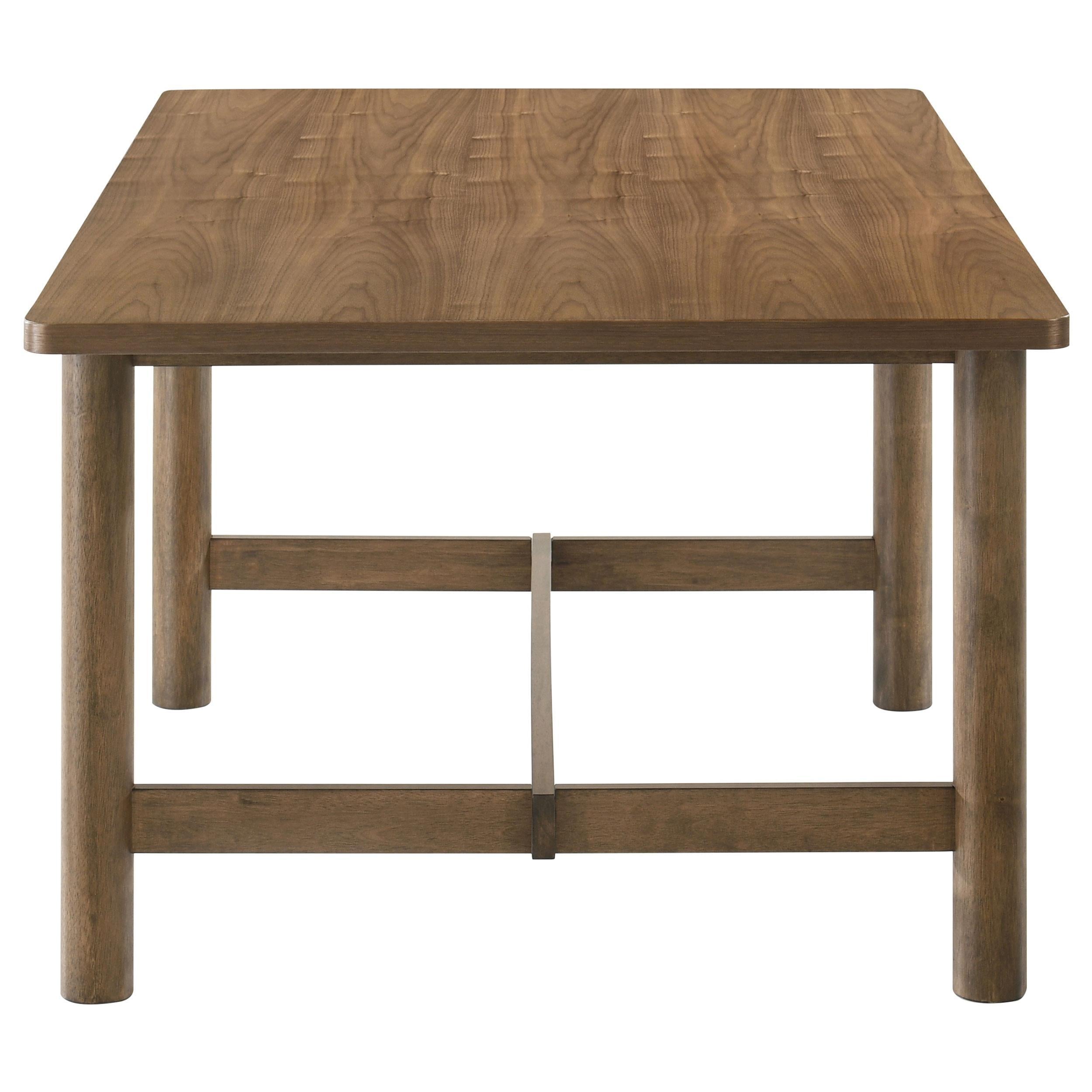  Coaster Furniture Crestmore 108571 71-inch Rectangular Wood Dining Table - Walnut IMAGE 4