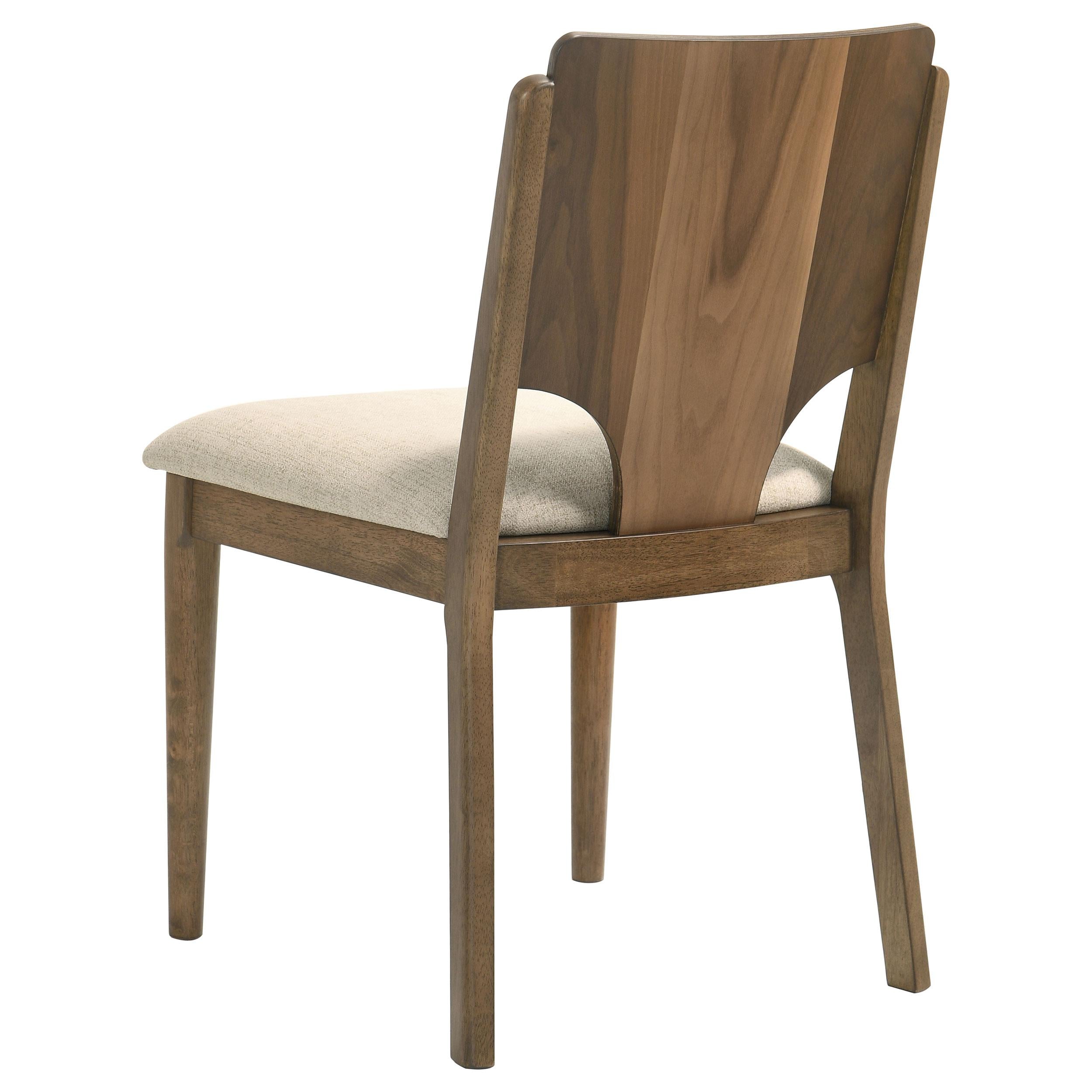  Coaster Furniture Crestmore 108572 Dining Chair - Upholstered Seat Walnut IMAGE 6