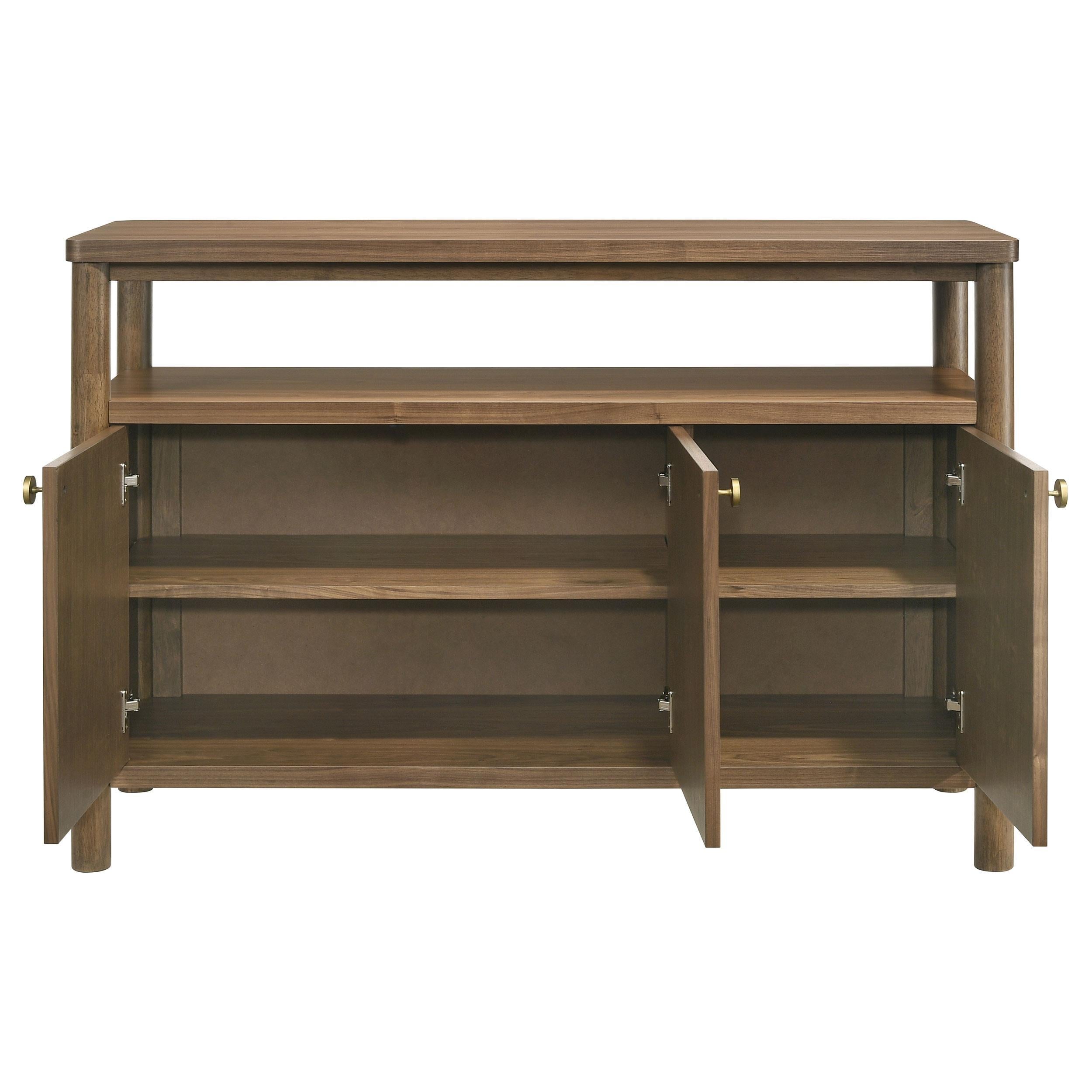  Coaster Furniture Crestmore 108575 52-inch Dining Cabinet Sideboard Buffet - Walnut IMAGE 4