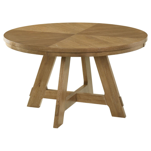 Coaster Furniture Danvers 109150 Round 54-inch Wood Dining Table - Brown Oak