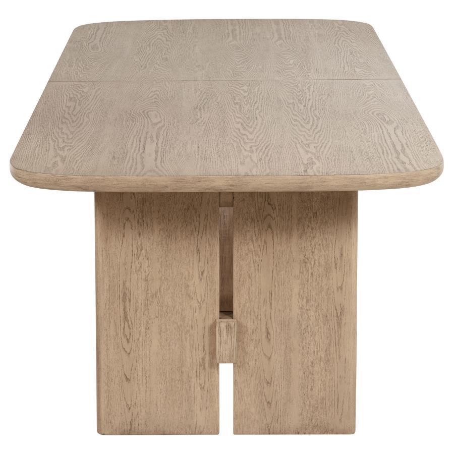  Coaster Furniture Kailani 109381 110-inch Rectangular Wood Dining Table - Beige Oak IMAGE 7
