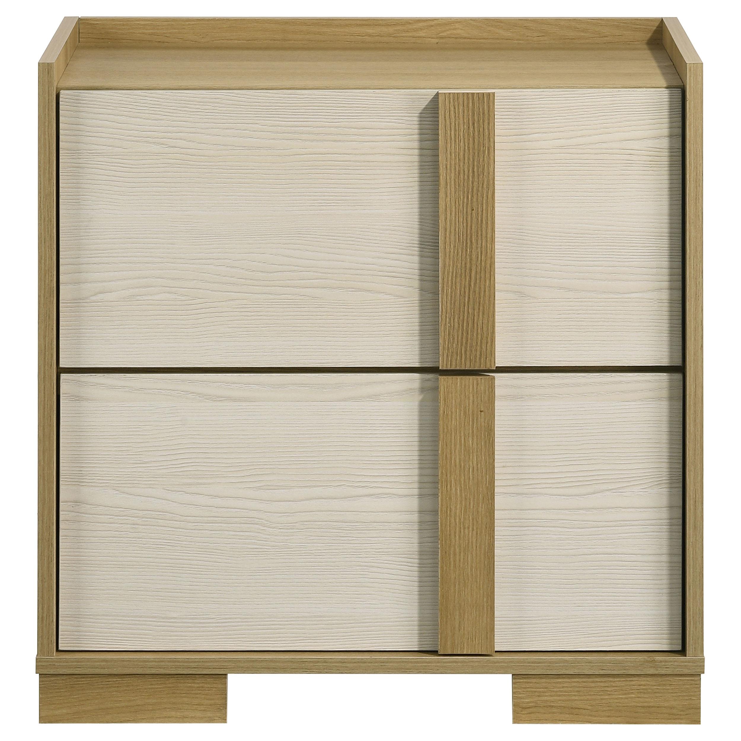  Coaster Furniture Hyland 215652 2-Drawer Nightstand Bedside Table - Natural IMAGE 3