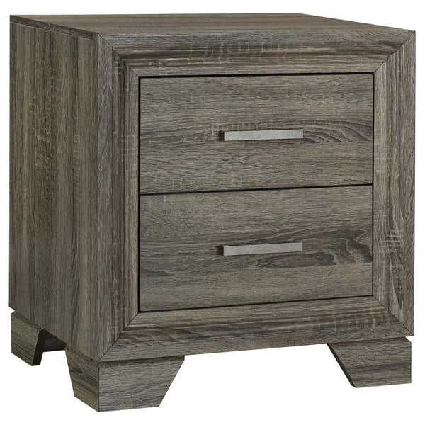 Coaster Furniture Wright 223342 2-Drawer Nightstand Bedside Table - Brown Oak