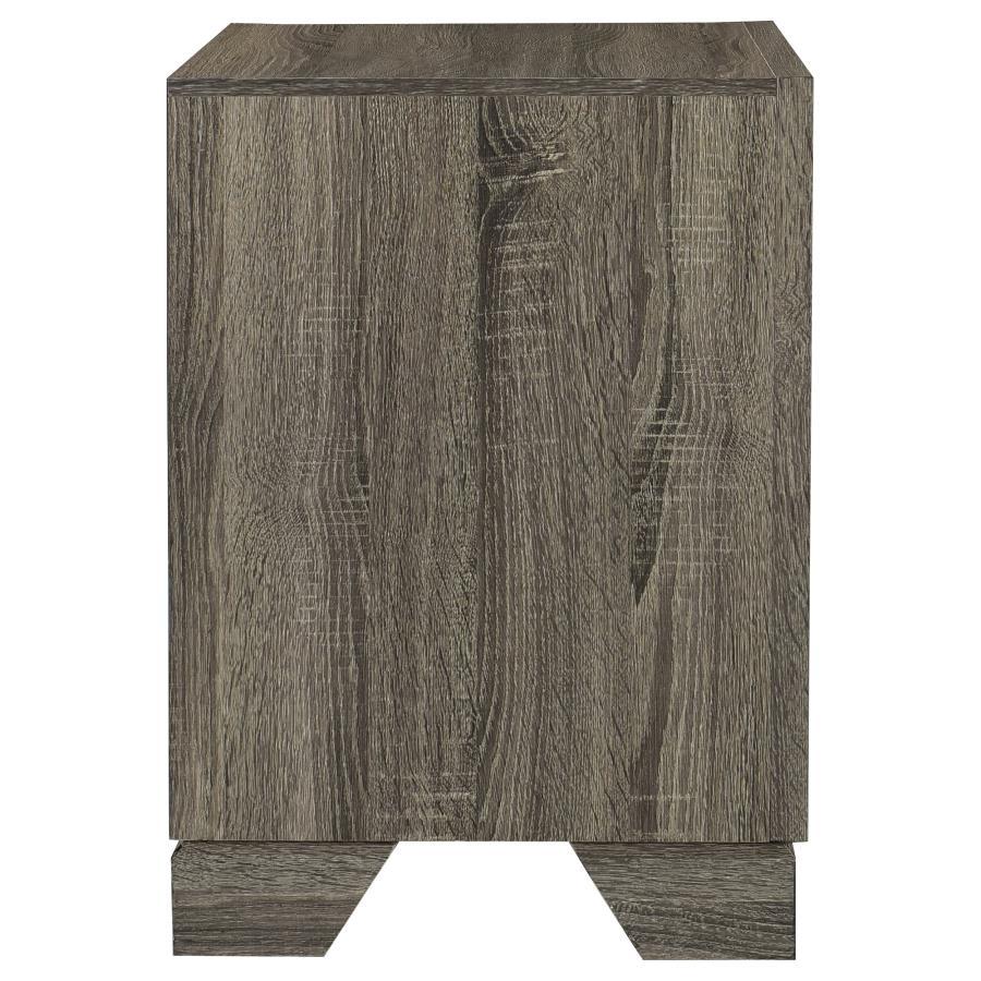  Coaster Furniture Wright 223342 2-Drawer Nightstand Bedside Table - Brown Oak IMAGE 9