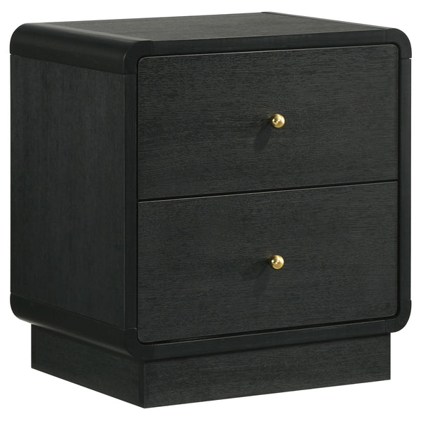 Coaster Furniture Cavelle 223662 2-Drawer Nightstand Bedside Table - Black