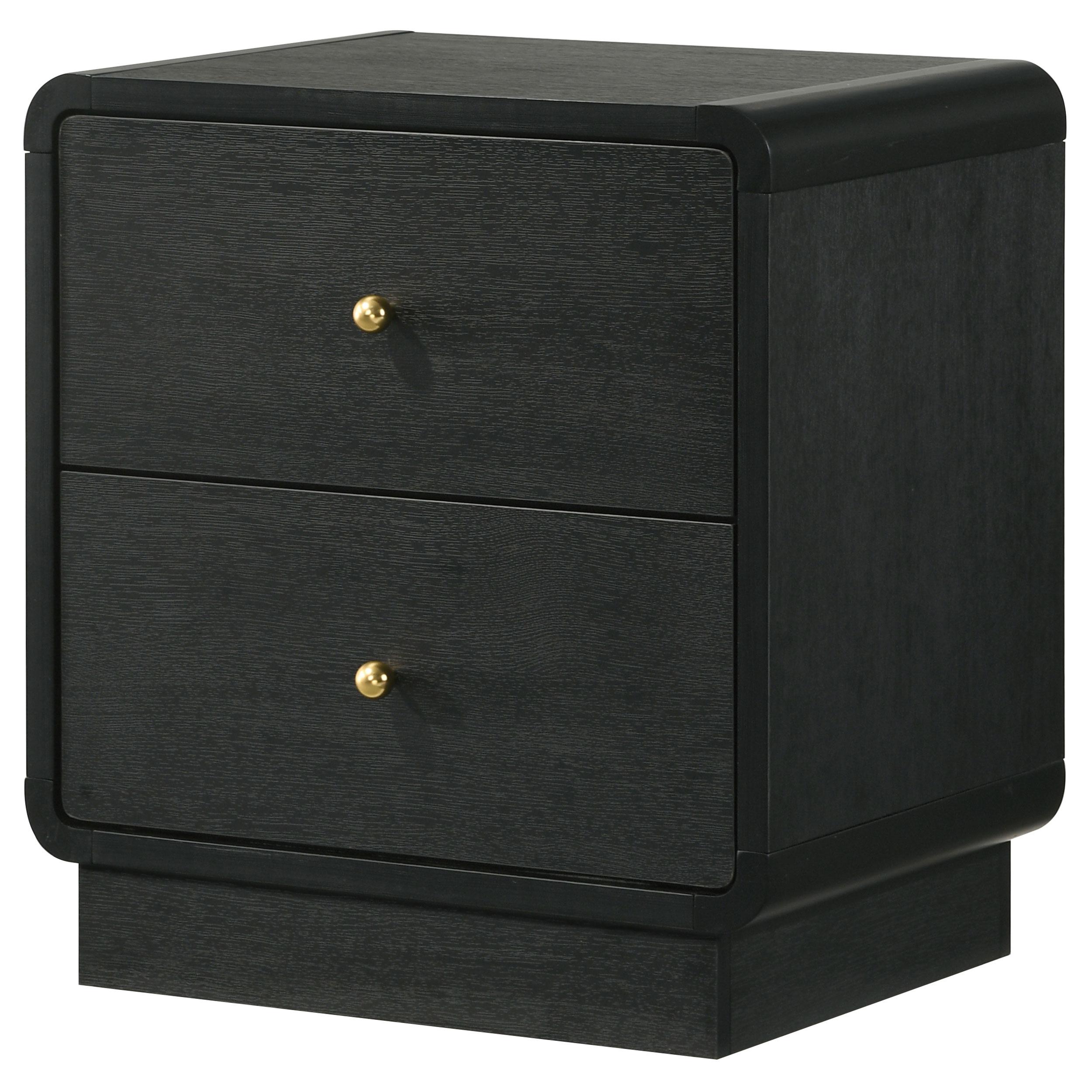  Coaster Furniture Cavelle 223662 2-Drawer Nightstand Bedside Table - Black IMAGE 4