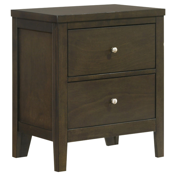 Coaster Furniture Wilkes 224422 2-Drawer Nightstand Bedside Table - Dark Cocoa