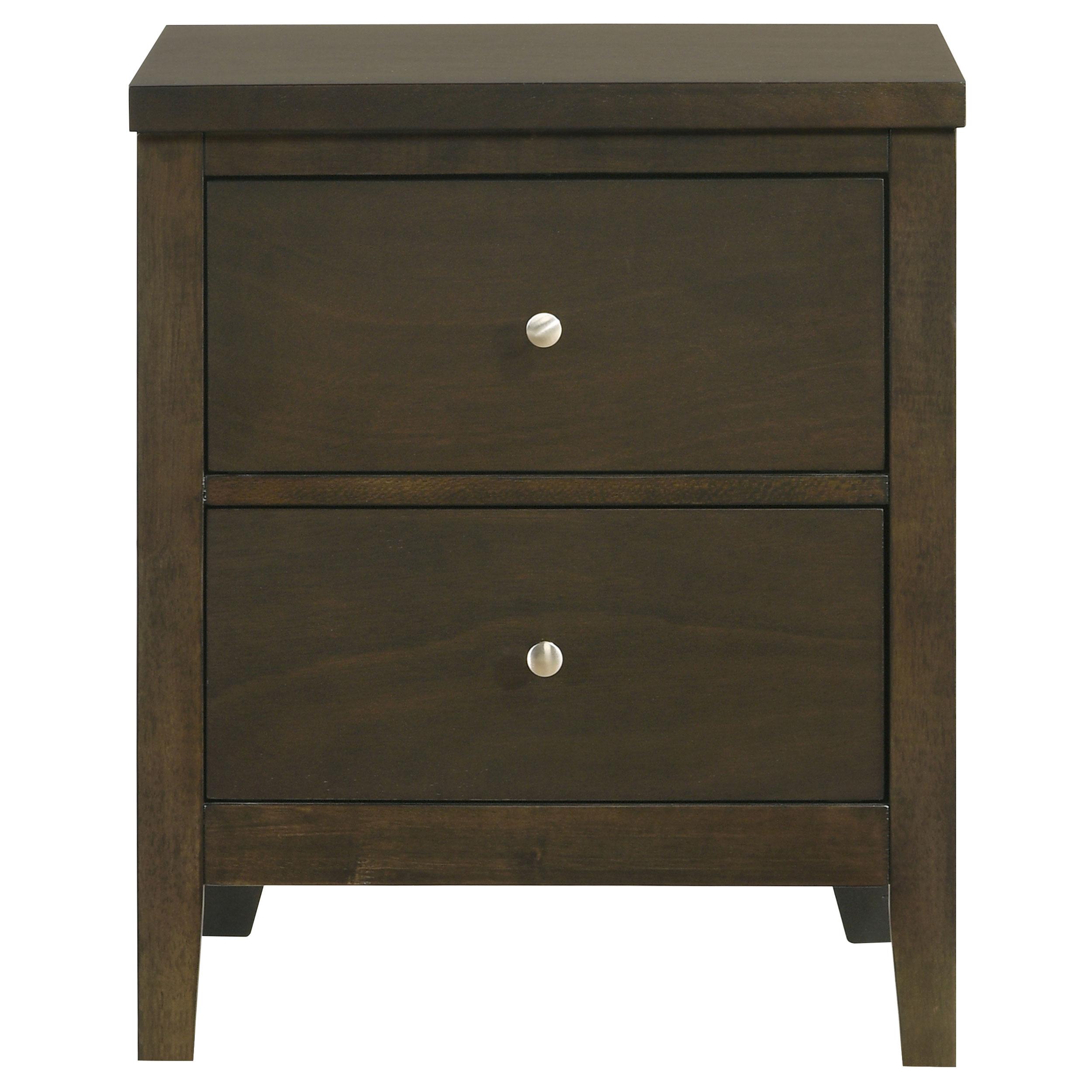  Coaster Furniture Wilkes 224422 2-Drawer Nightstand Bedside Table - Dark Cocoa IMAGE 3