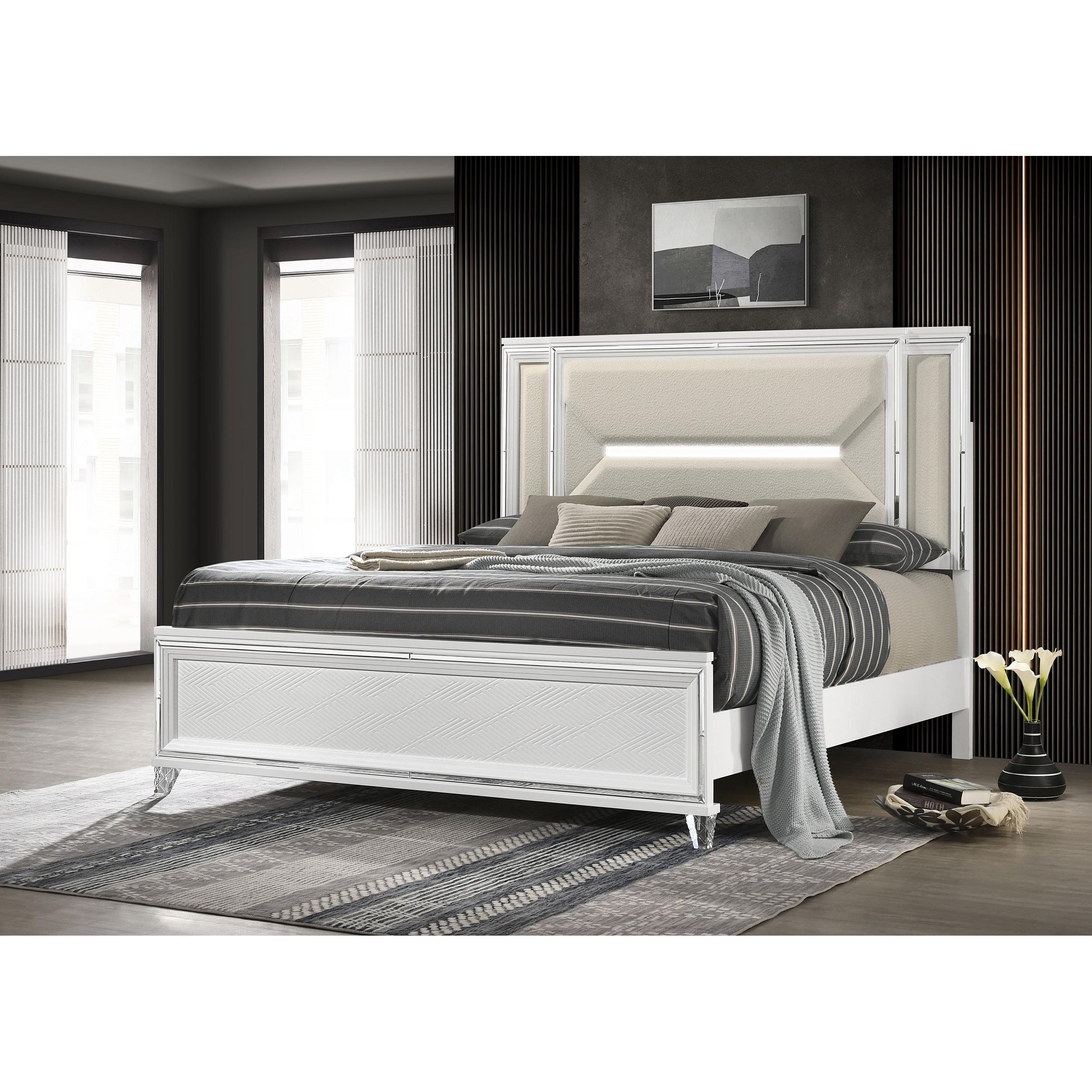  Size_Queen --  Coaster Furniture Marmore Panel Bed IMAGE 2