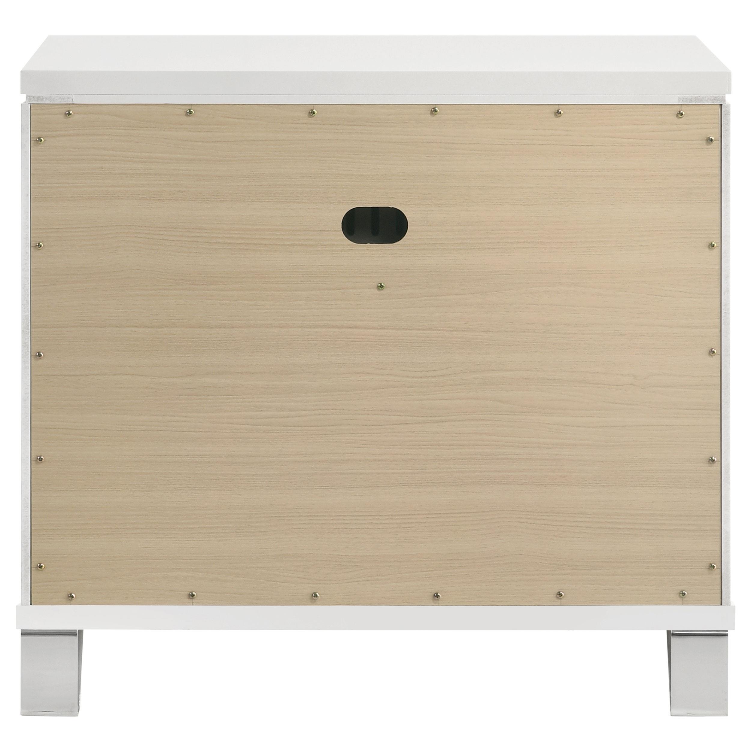 Coaster Furniture Marmore 224962 2-Drawer Nightstand Bedside Table - White IMAGE 7