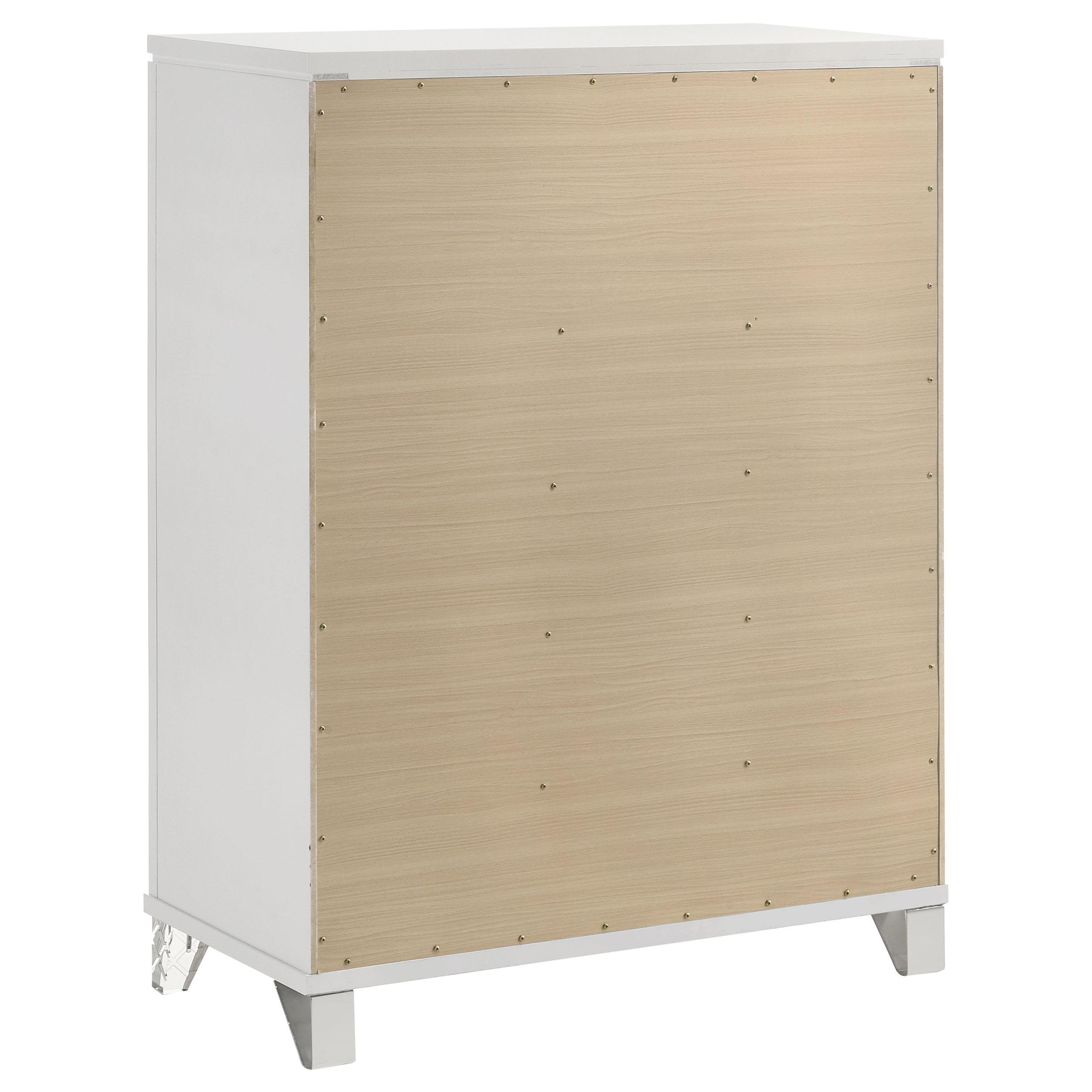  Coaster Furniture Marmore 224965 5-Drawer Bedroom Chest of Drawers - White IMAGE 6