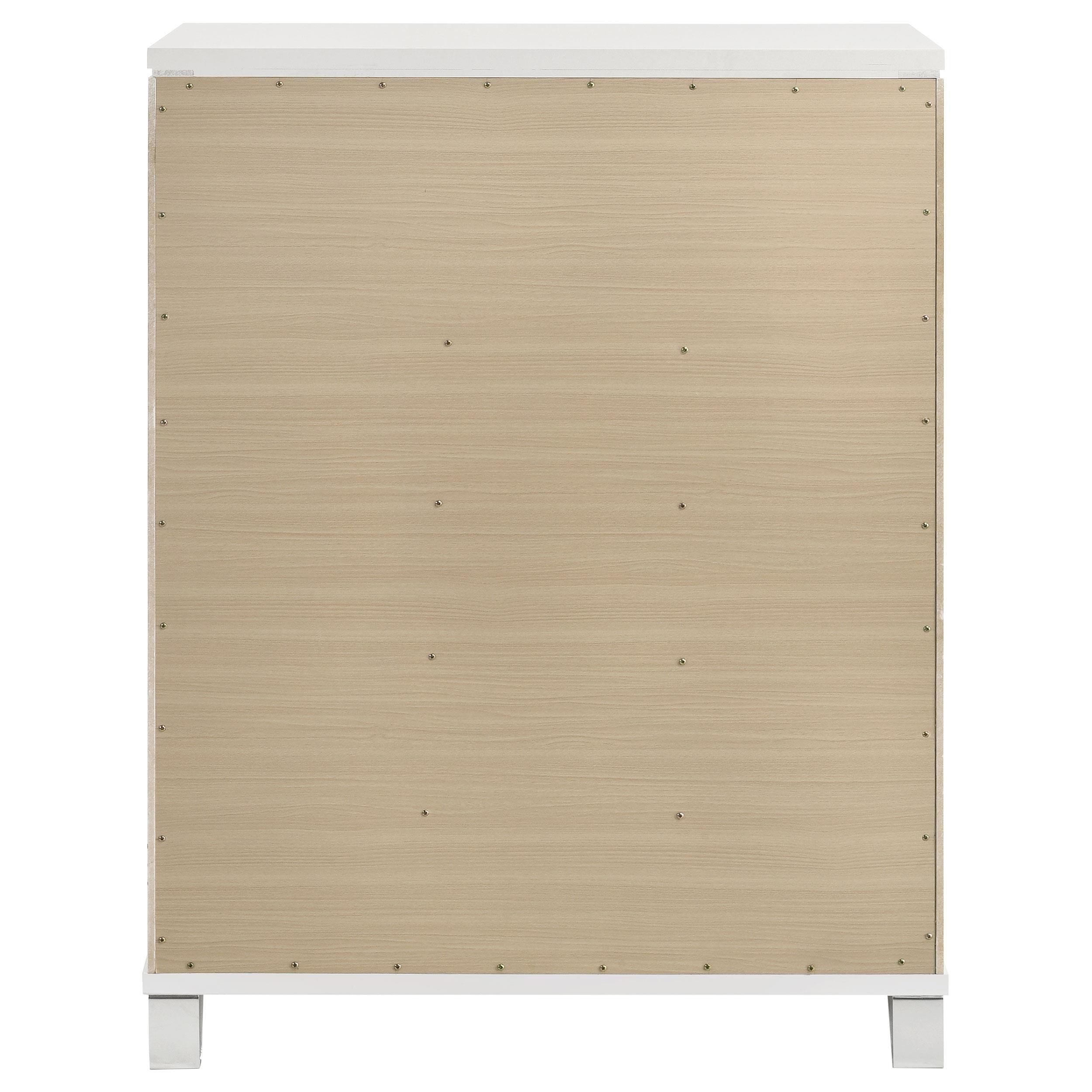  Coaster Furniture Marmore 224965 5-Drawer Bedroom Chest of Drawers - White IMAGE 7