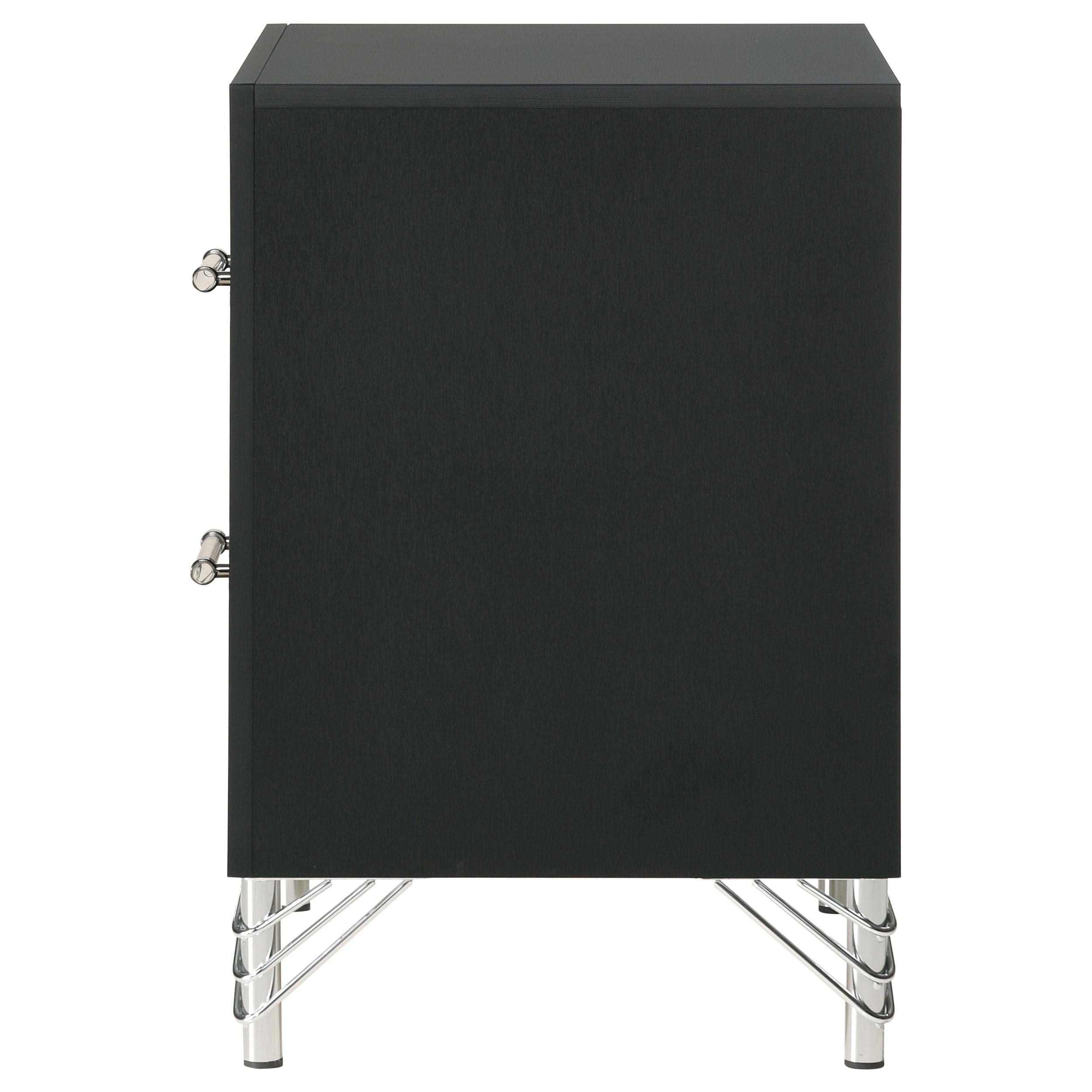  Coaster Furniture Lucia 224992 2-Drawer Nightstand Bedside Table - Black IMAGE 5