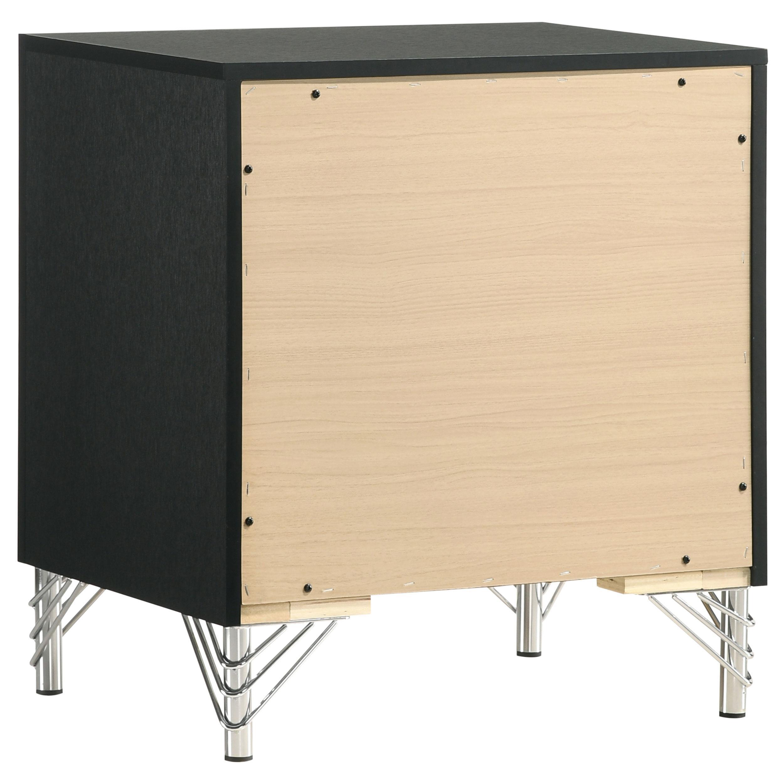  Coaster Furniture Lucia 224992 2-Drawer Nightstand Bedside Table - Black IMAGE 6