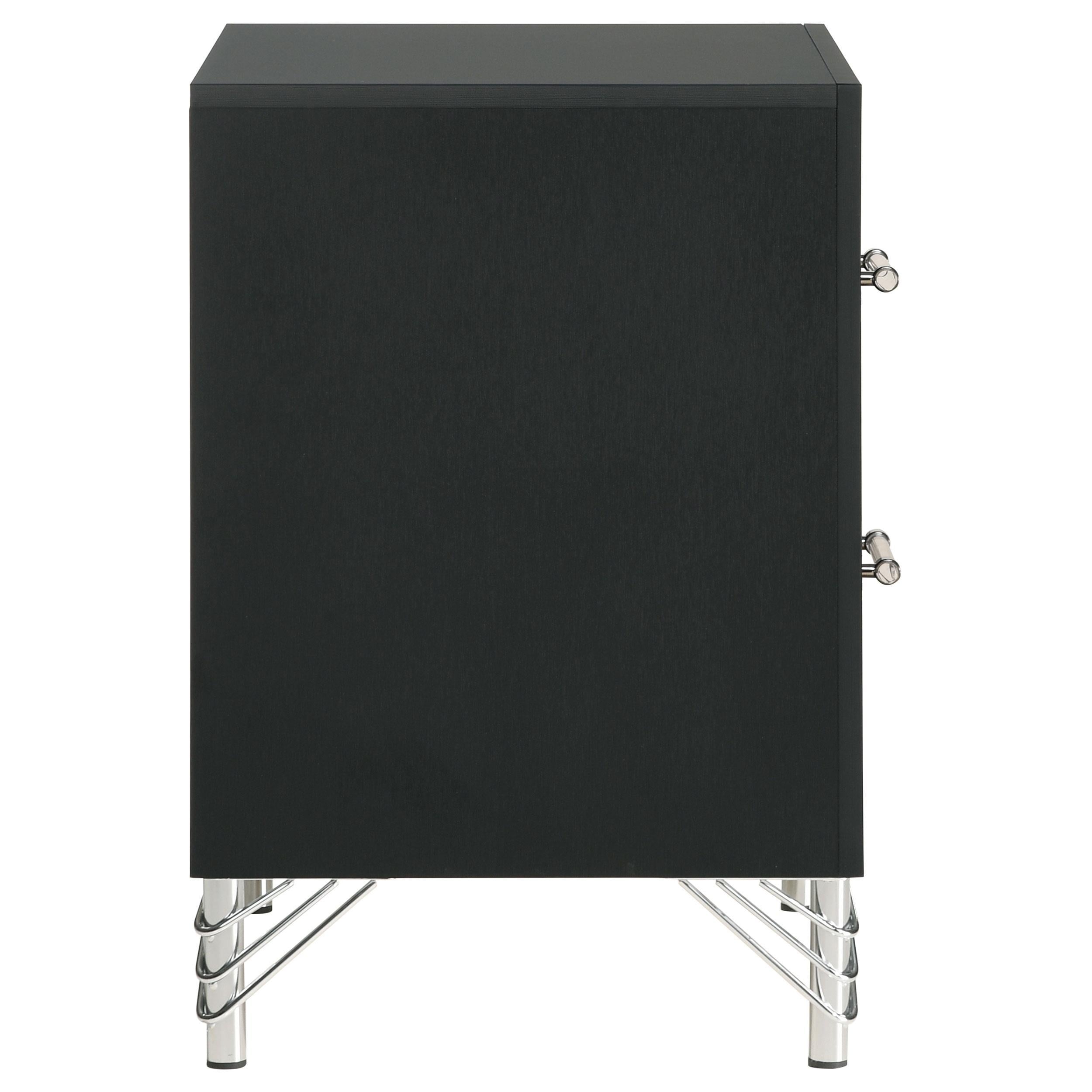 Coaster Furniture Lucia 224992 2-Drawer Nightstand Bedside Table - Black IMAGE 9